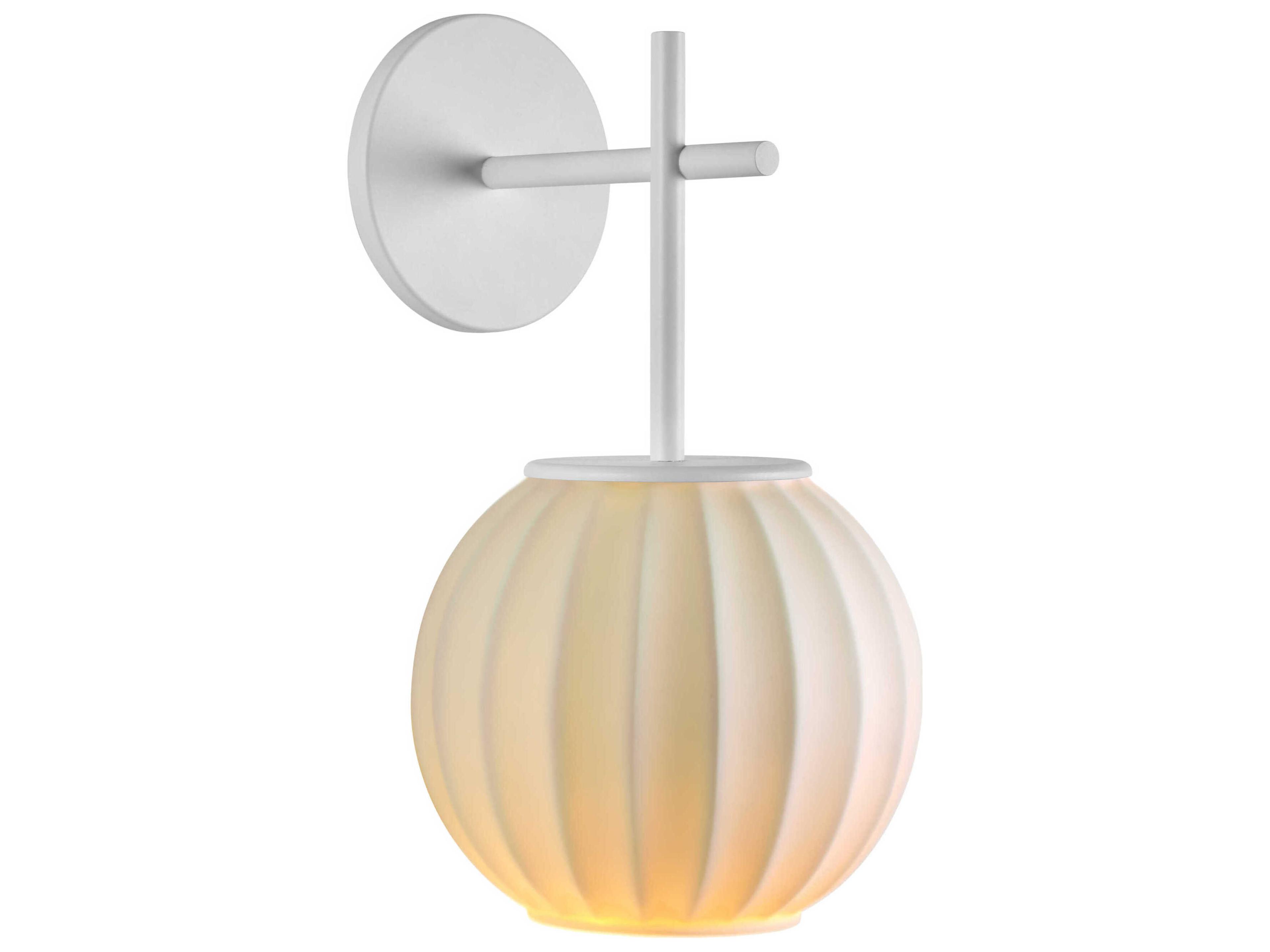 Mei 1-Light White Wall Sconce