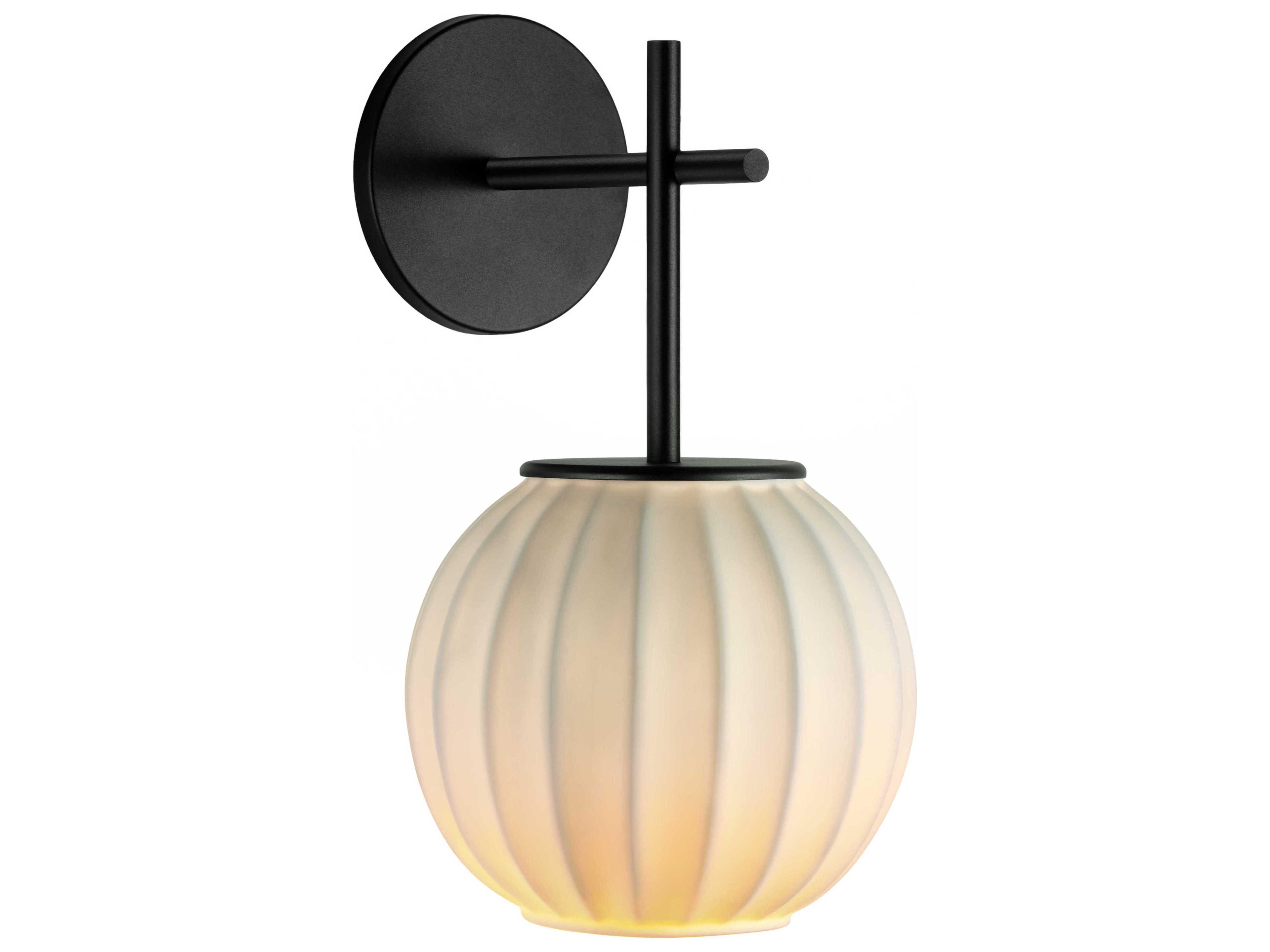 Mei 1-Light Black Wall Sconce