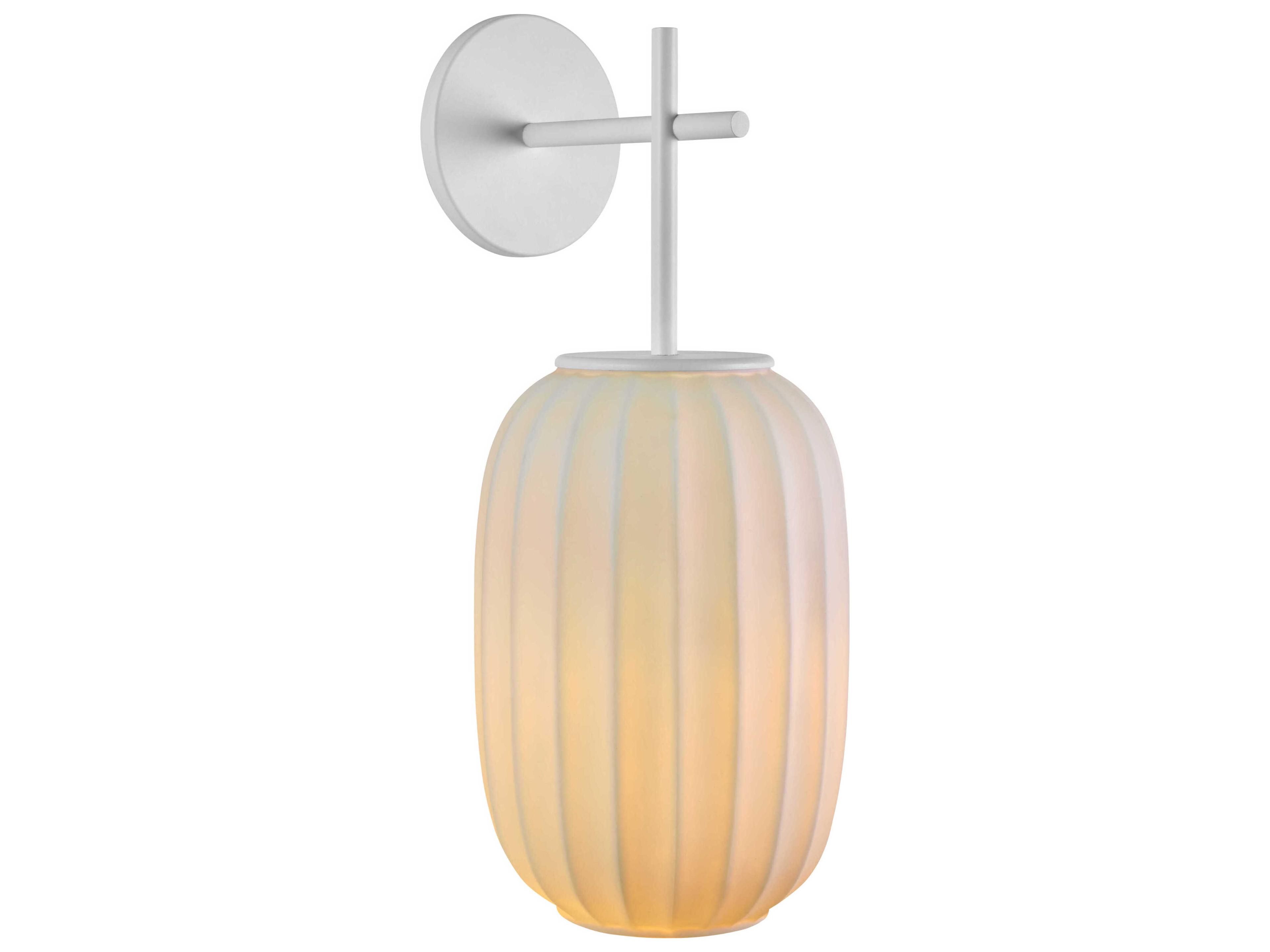 Mei 1-Light White Wall Sconce