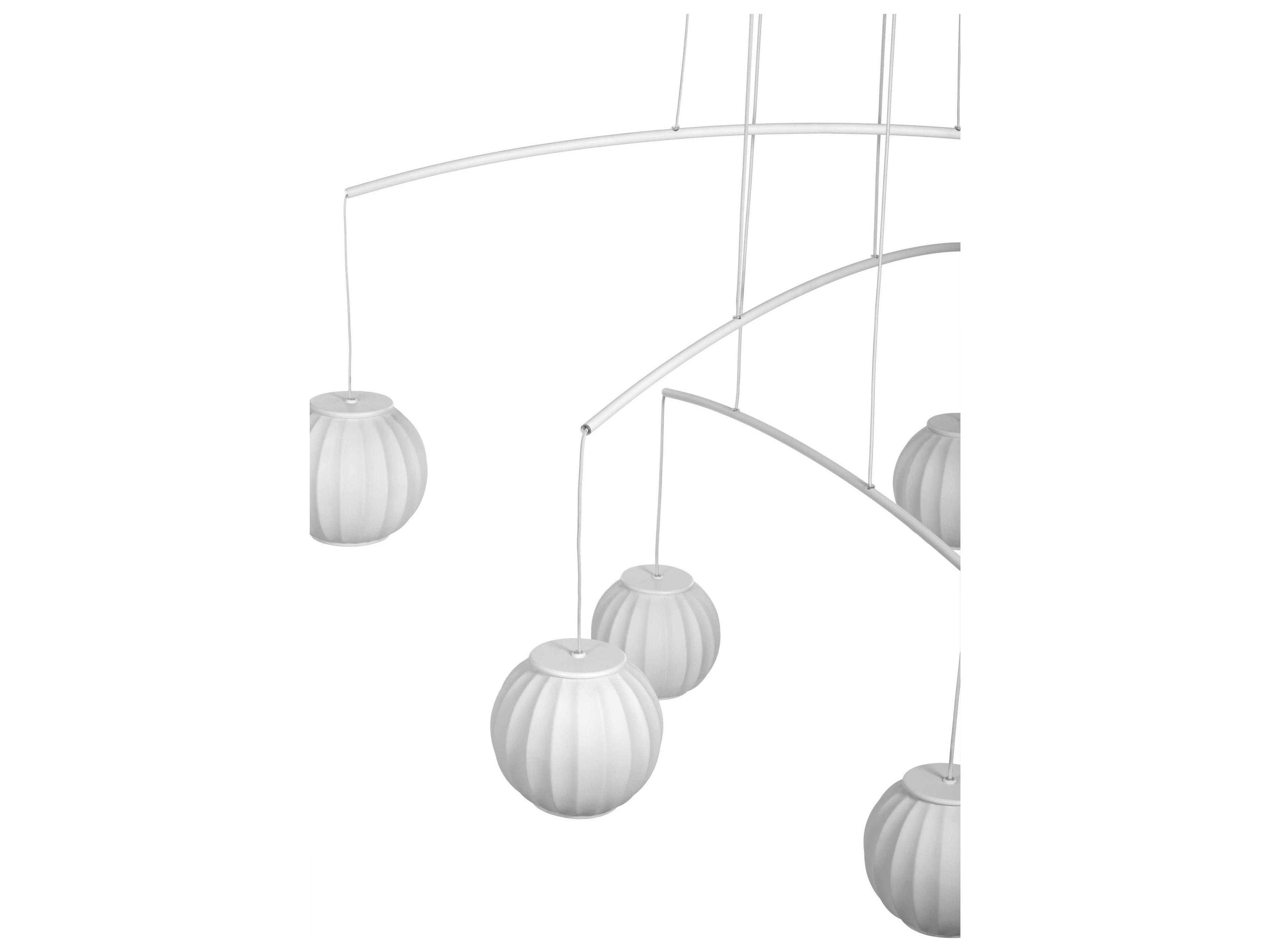 Carpyen Mei 6-Light White Globe Pendant