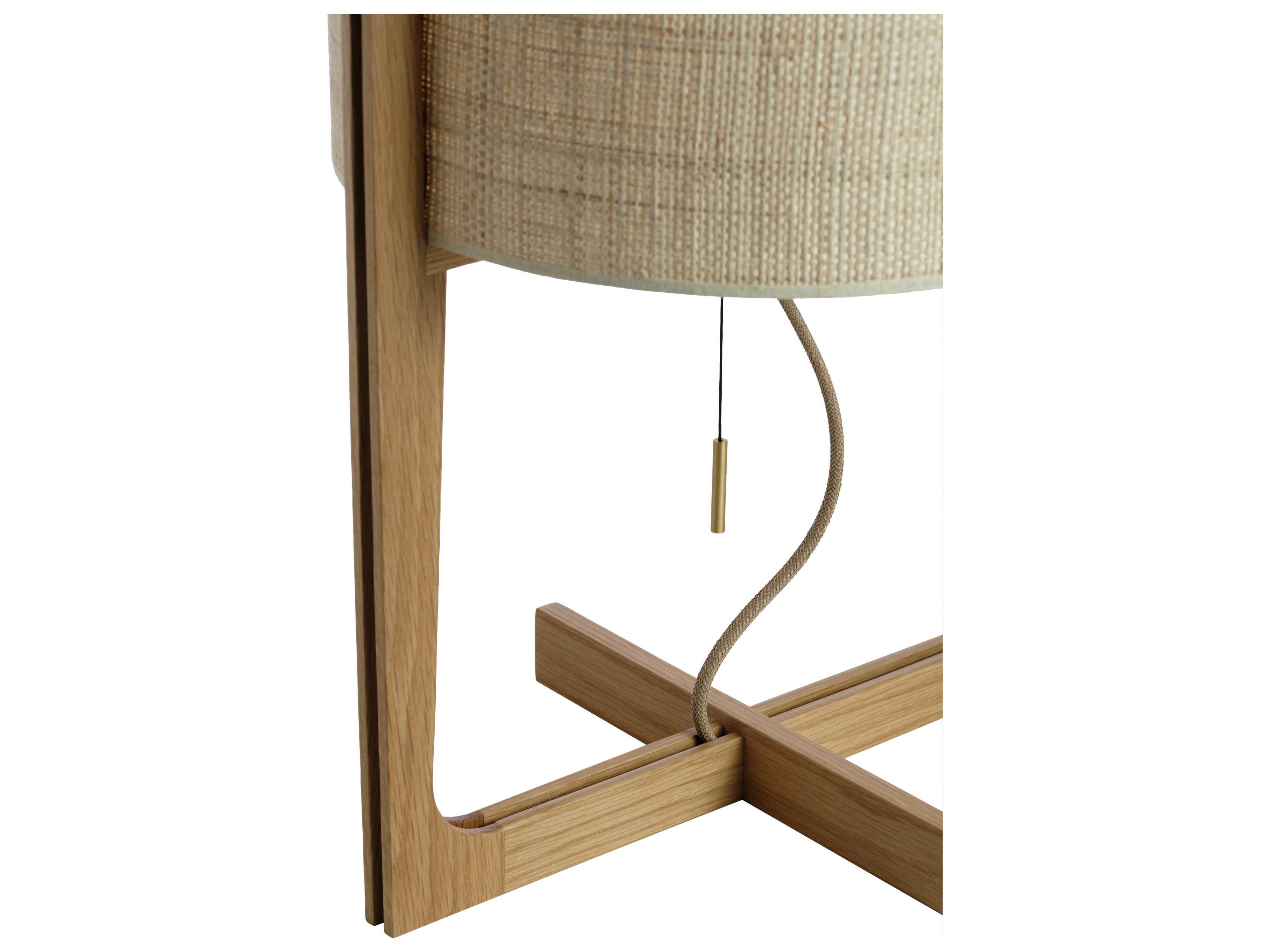 Carpyen Melina Natural Oak Saguran Fiber Brown Table Lamp