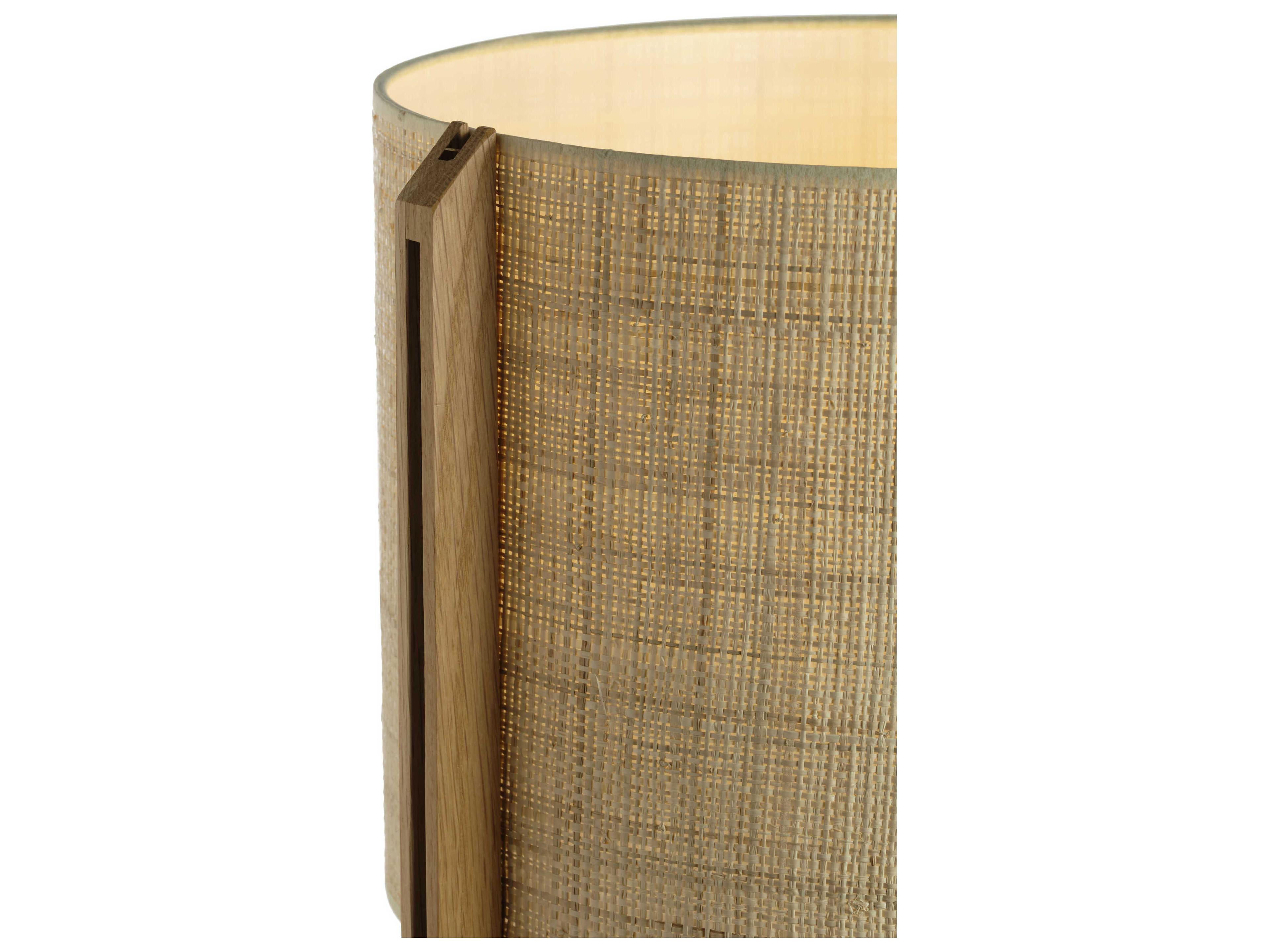 Carpyen Melina Natural Oak Saguran Fiber Brown Table Lamp