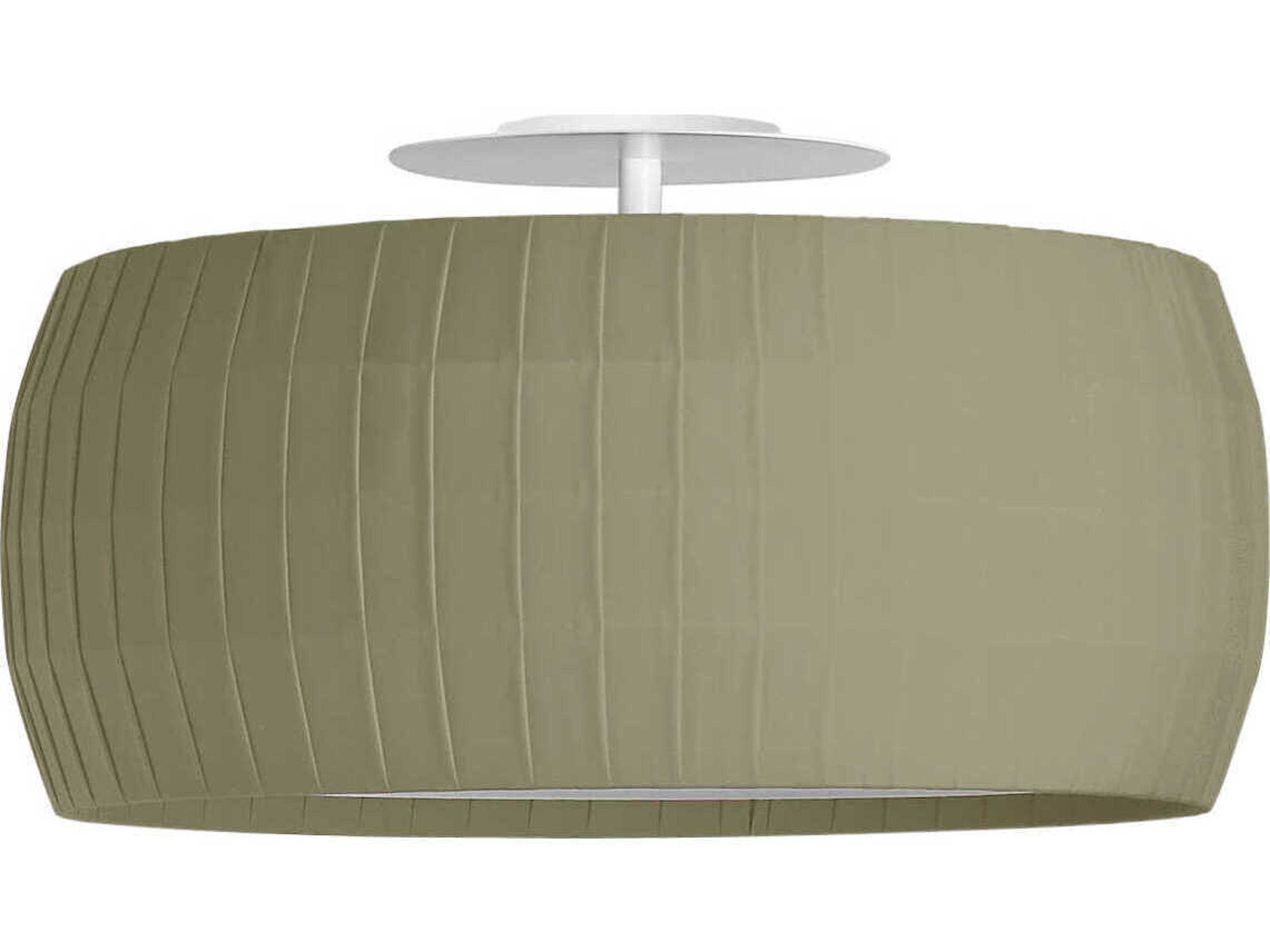 Isamu Semi-Flush Mount Ceiling Light in Olive Green