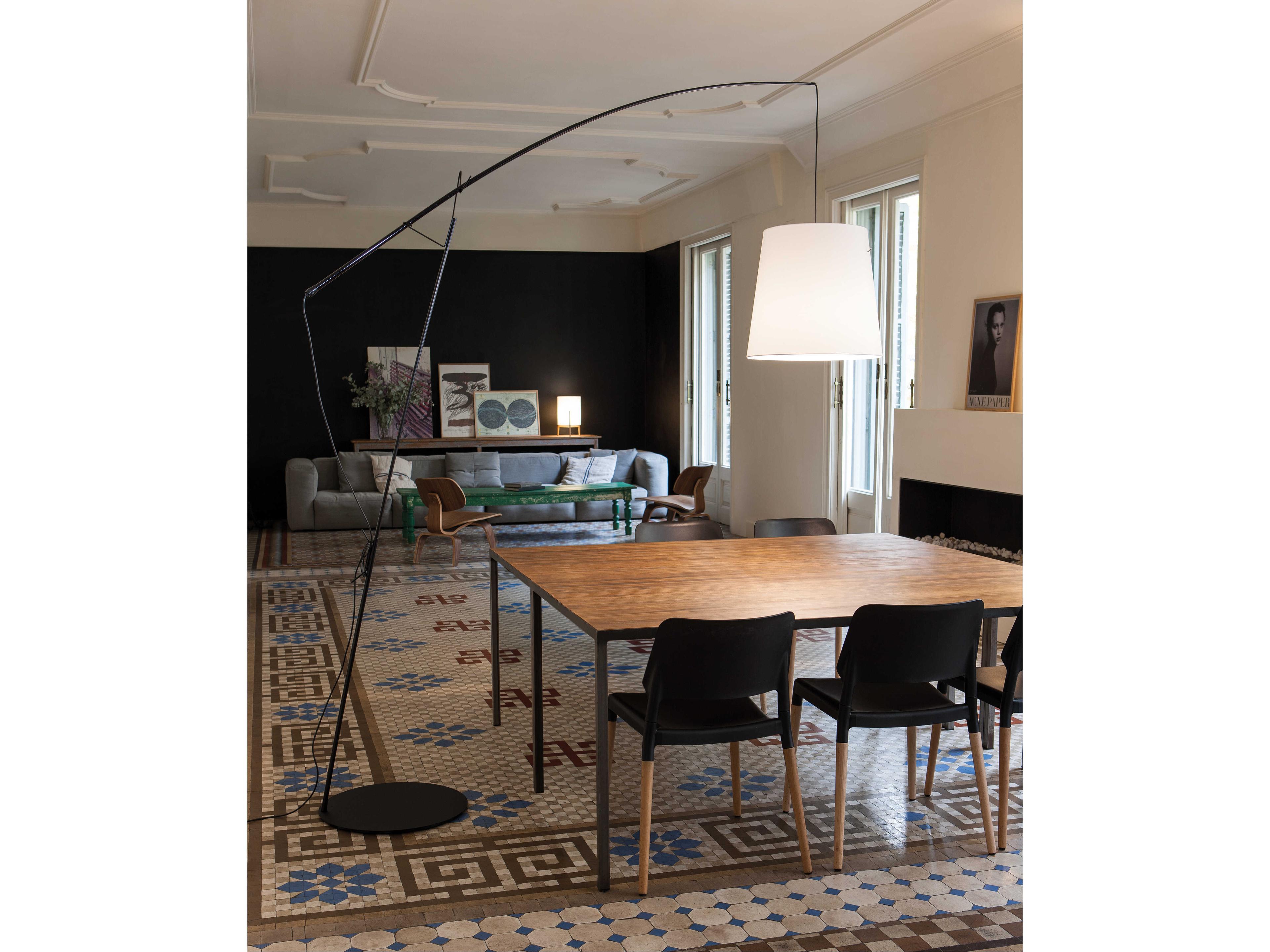 Carpyen Robin Black Chrome LED Floor Lamp