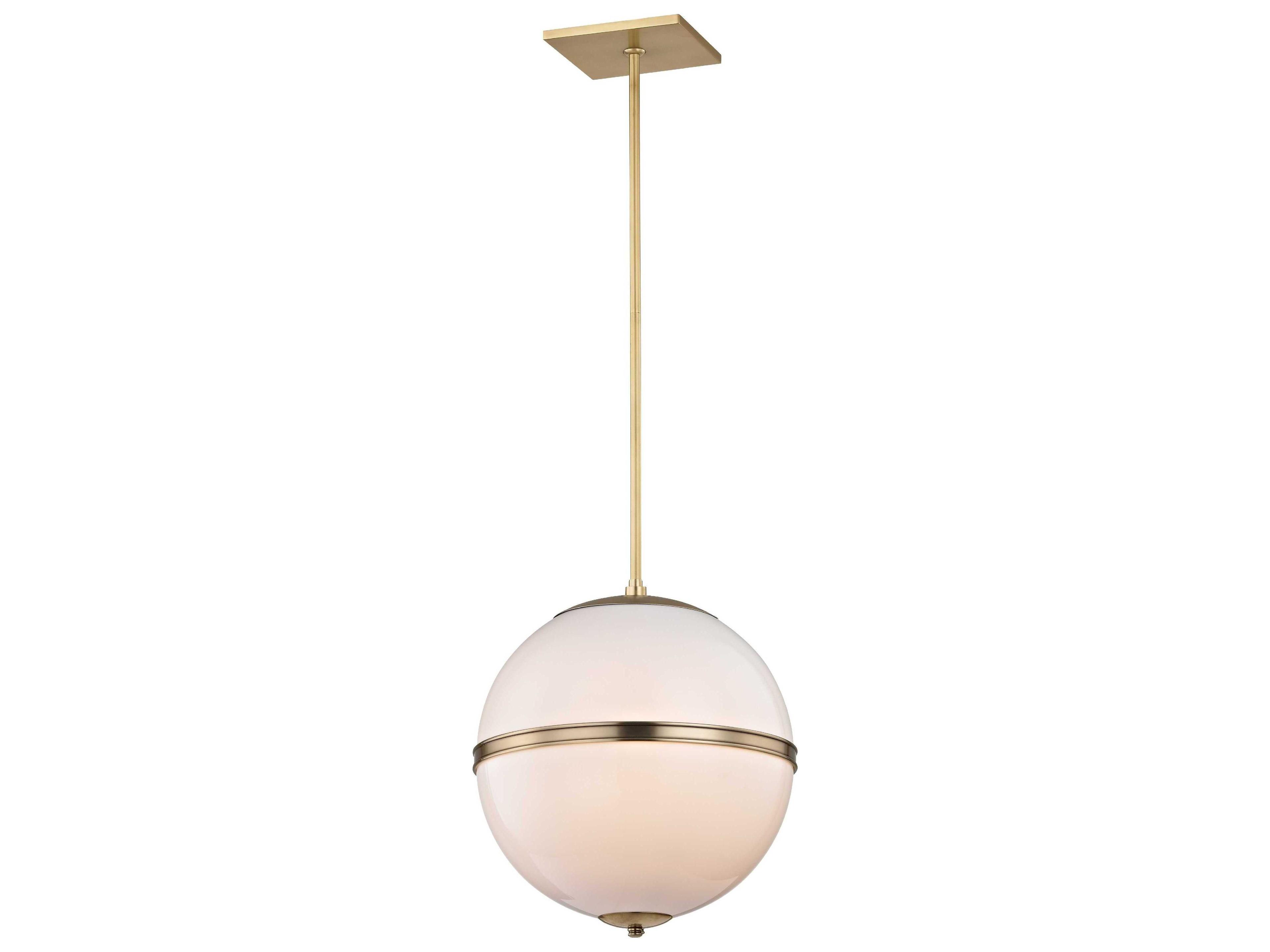 Crystorama Truax 4-Light Brass Glass Globe Pendant