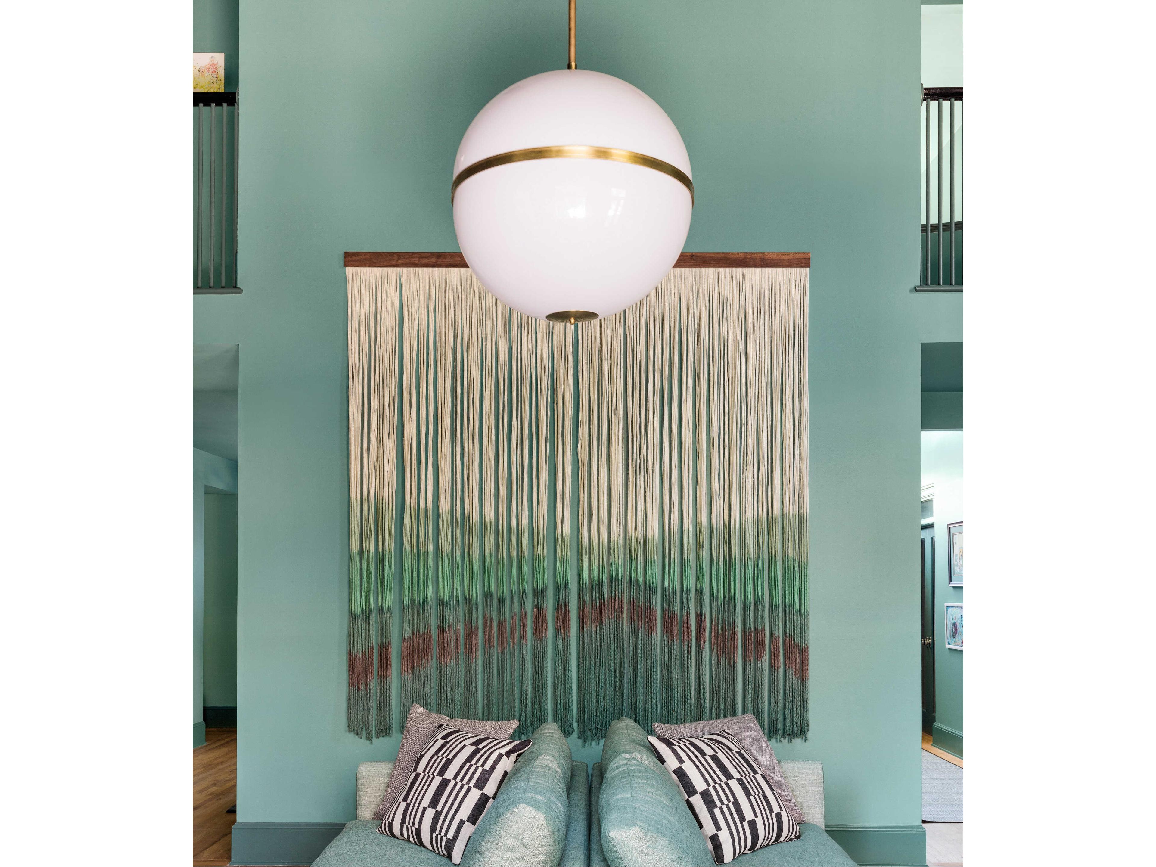 Crystorama Truax 4-Light Aged Brass Glass Globe Pendant