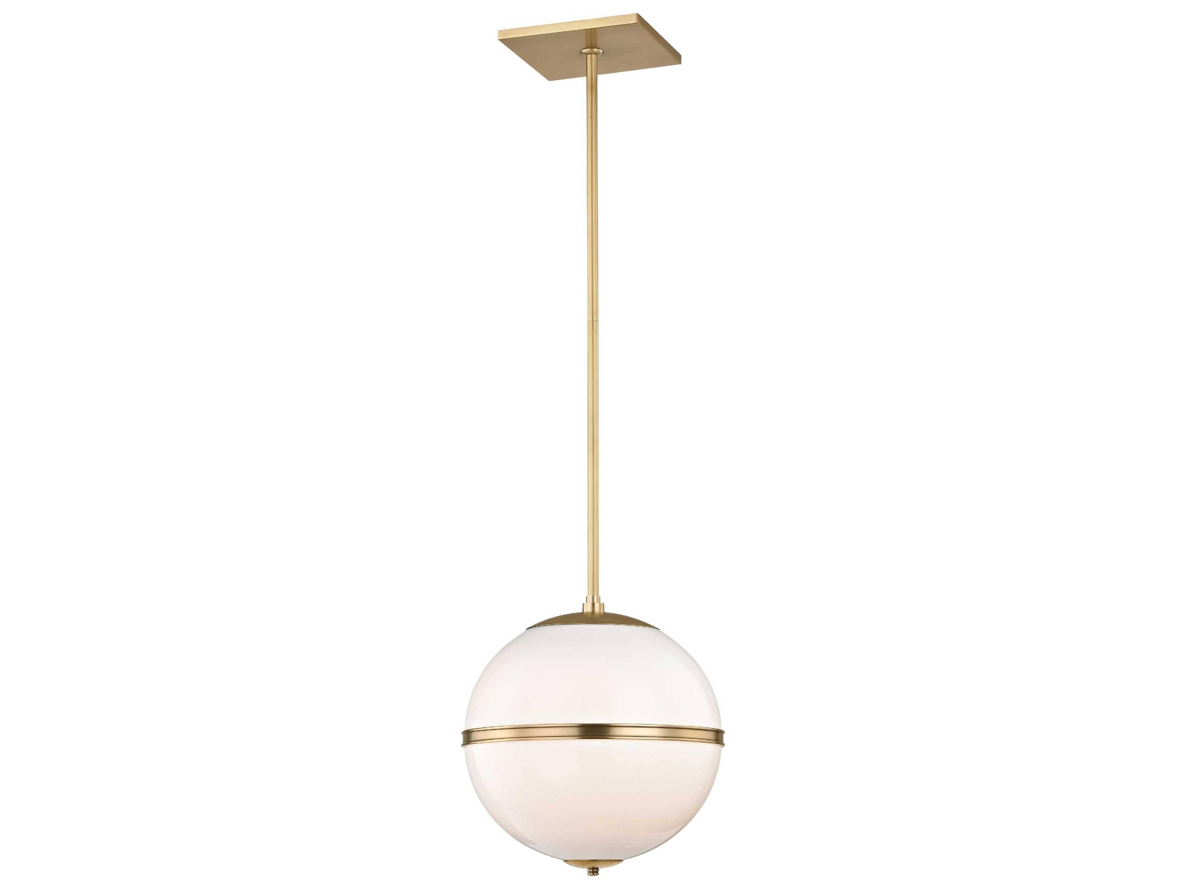 Truax 1-Light Brass Glass Globe Mini Pendant
