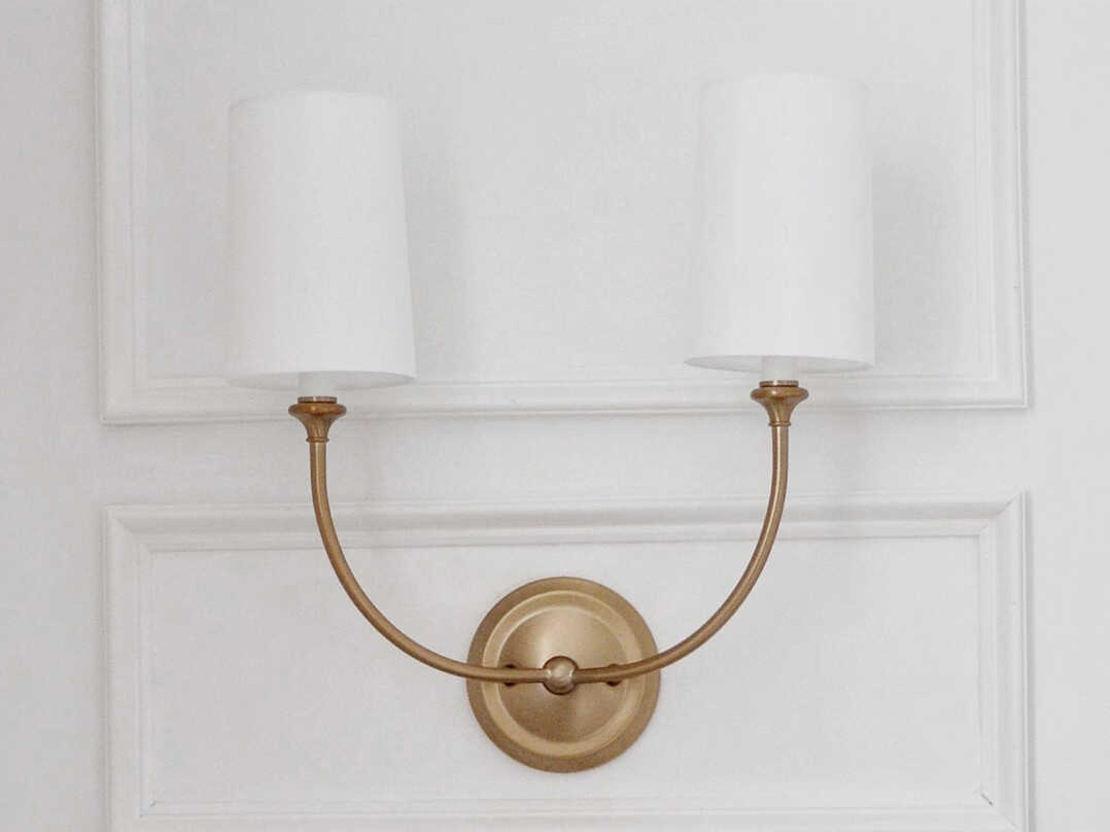 Crystorama Sylvan 2-Light Vibrant Gold Wall Sconce