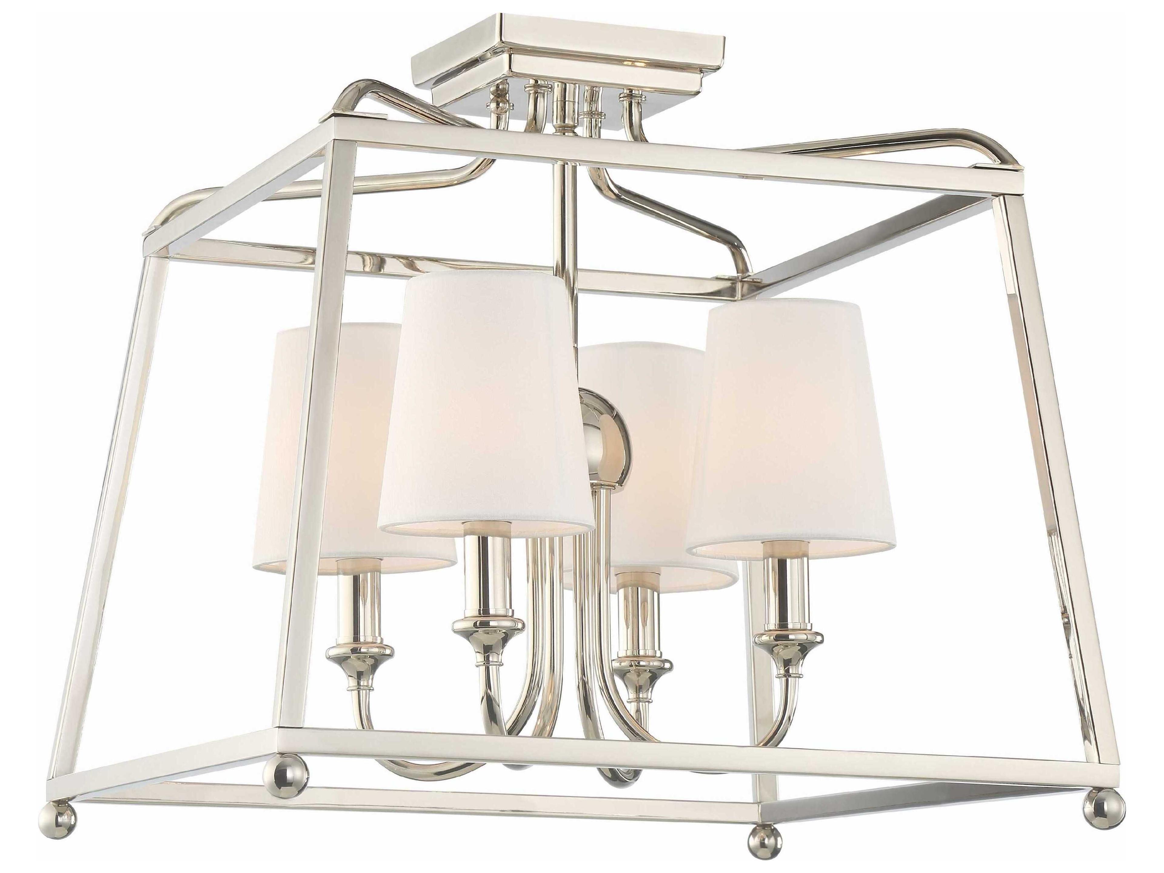 Sylvan 4-Light Bronze Empire Semi Flush Mount