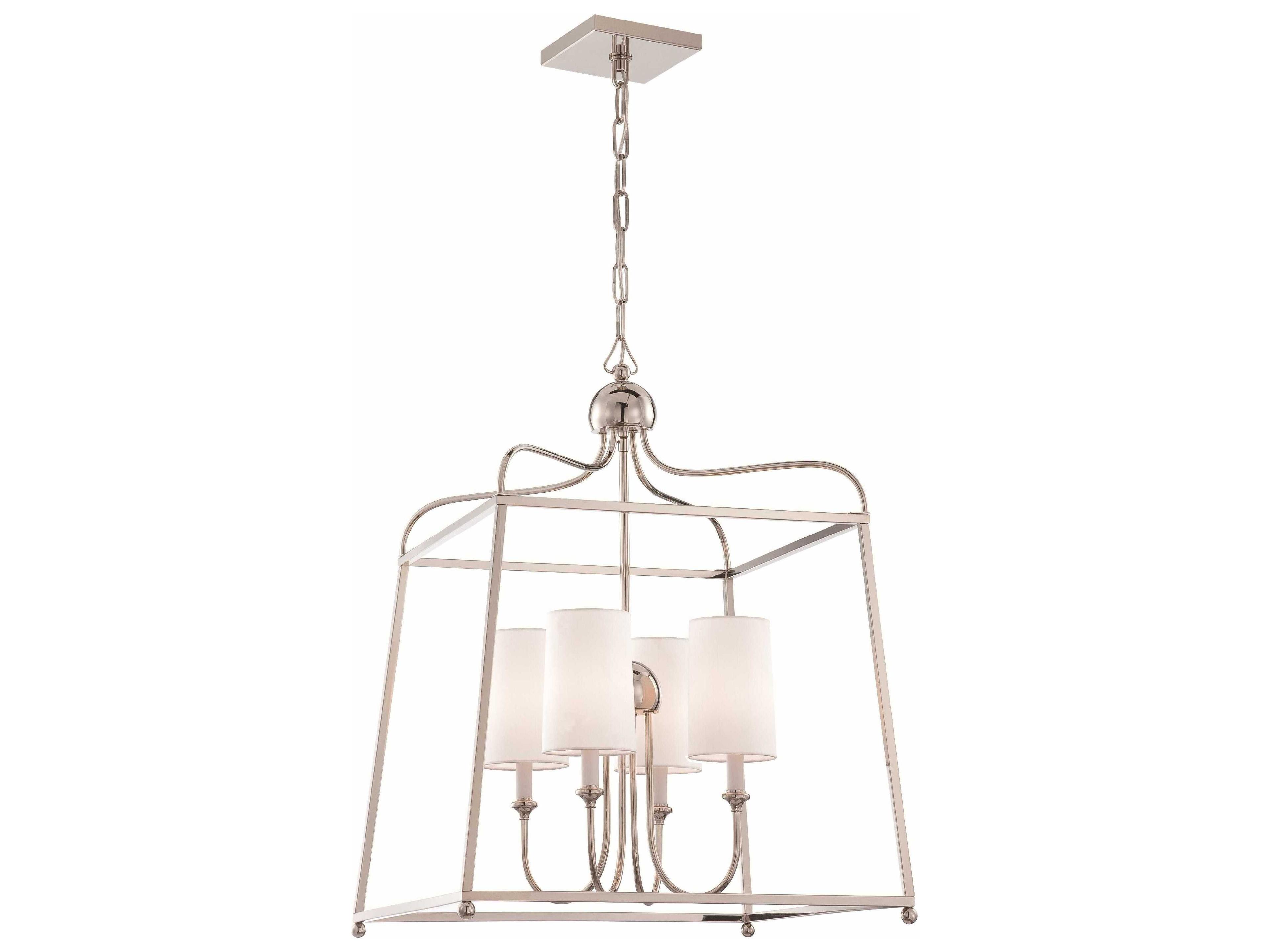 Sylvan 4-Light Polished Nickel Candelabra Cylinder Chandelier