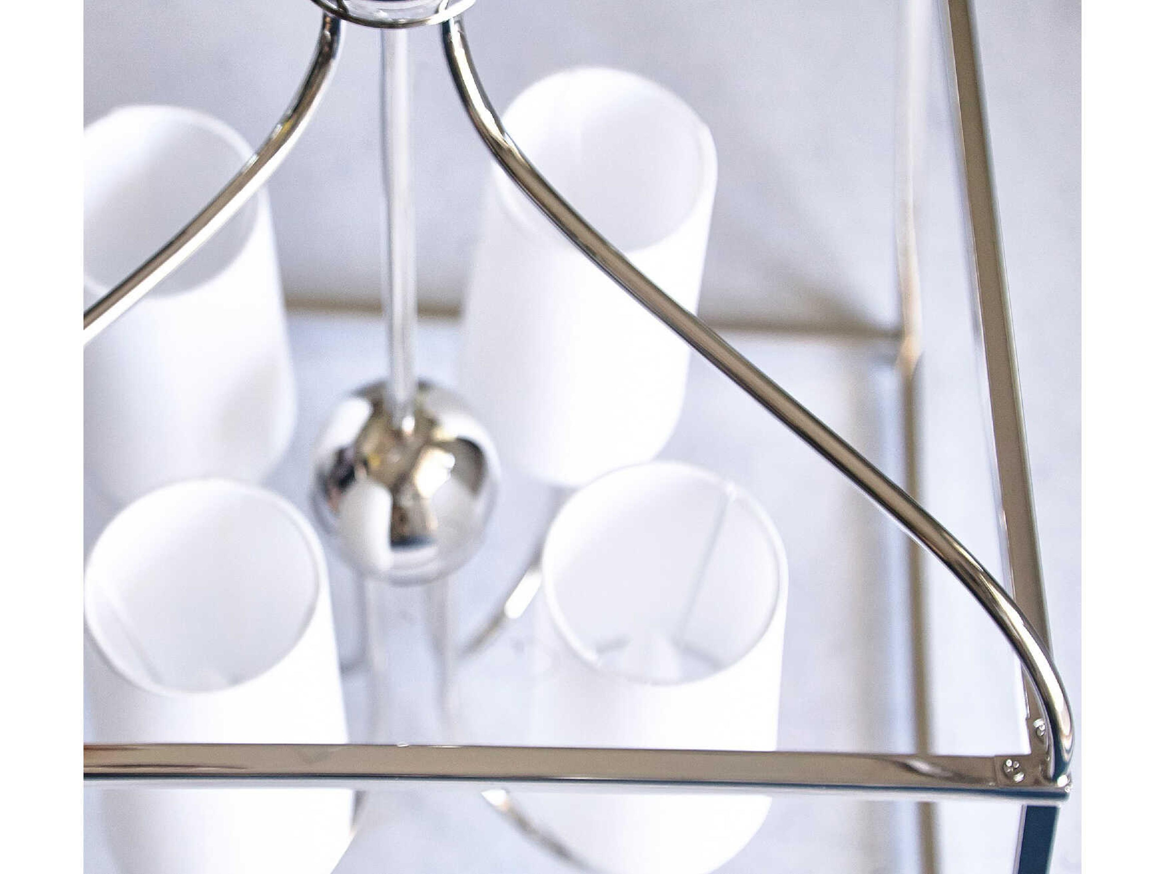 Crystorama Sylvan 4-Light Polished Nickel Candelabra Cylinder Chandelier