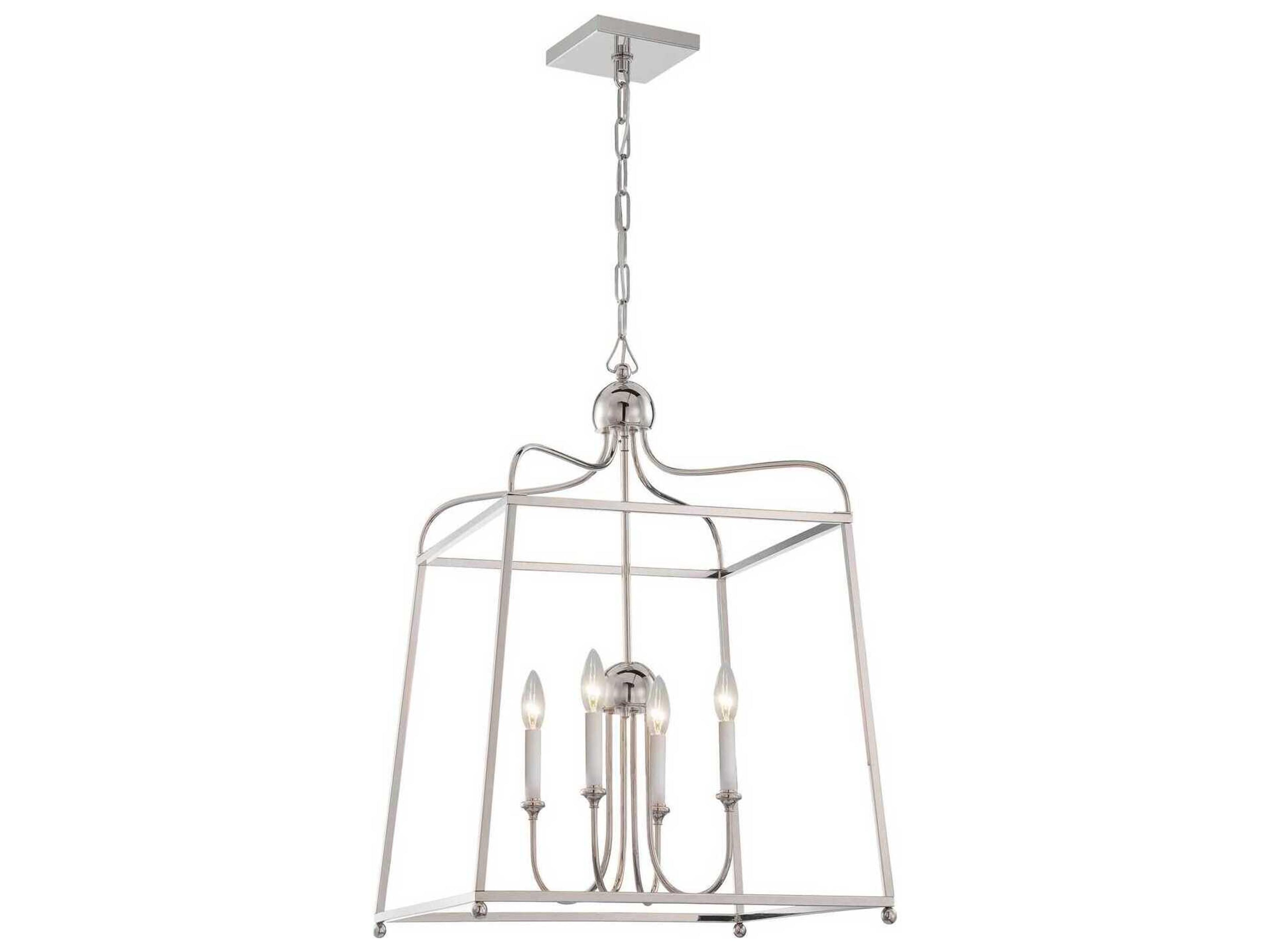 Sylvan 4-Light Polished Nickel Candelabra Chandelier
