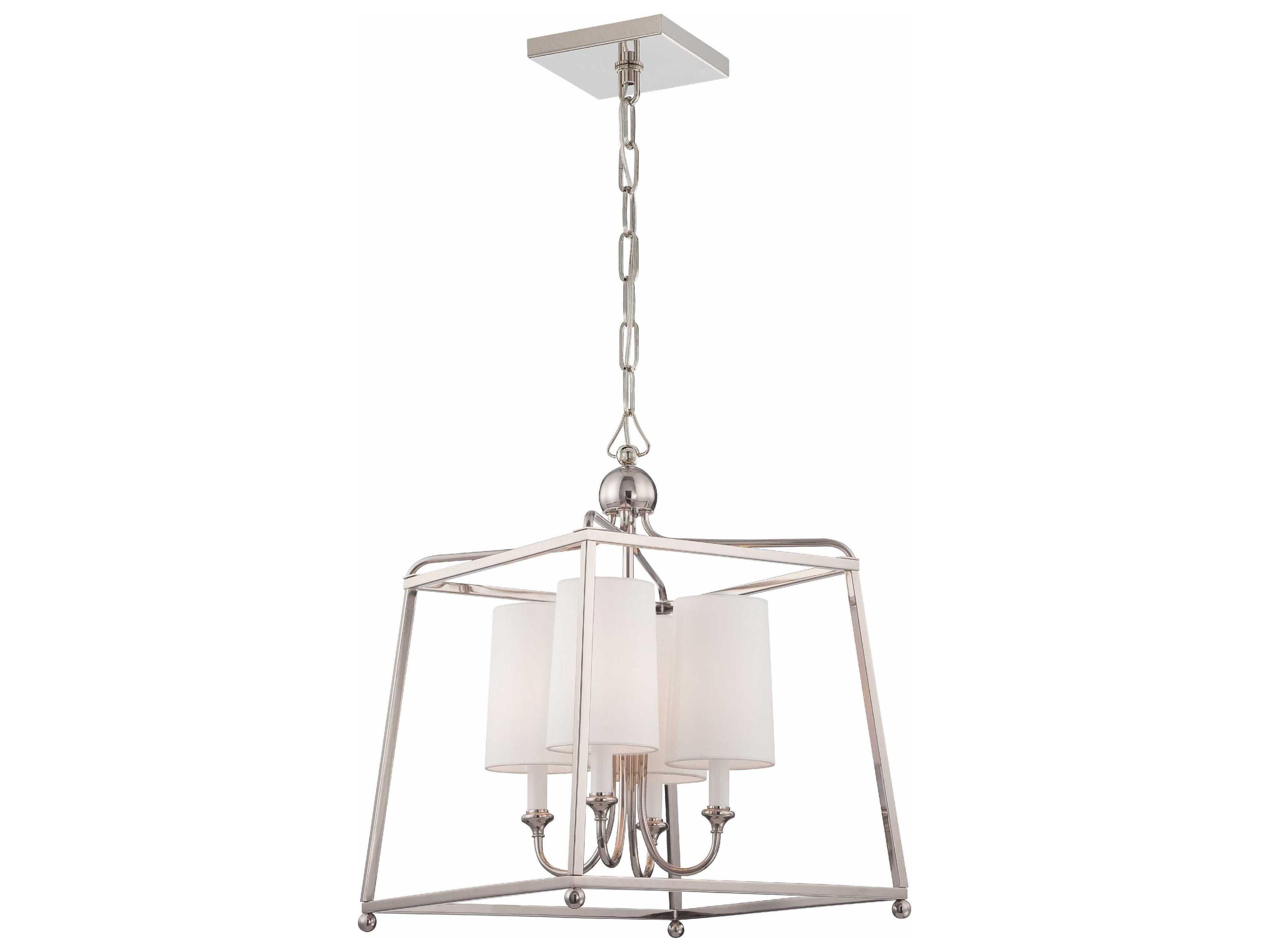 Sylvan 4-Light Polished Nickel Candelabra Cylinder Chandelier