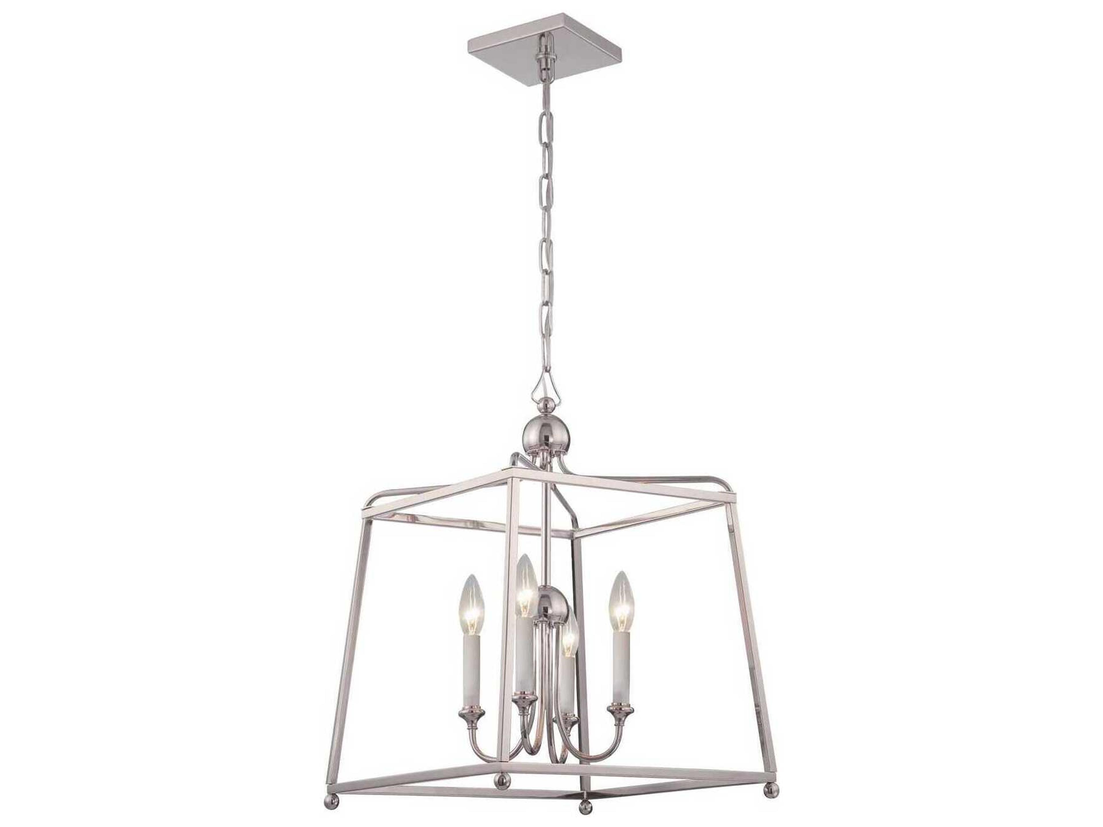Sylvan 4-Light Polished Nickel Candelabra Chandelier