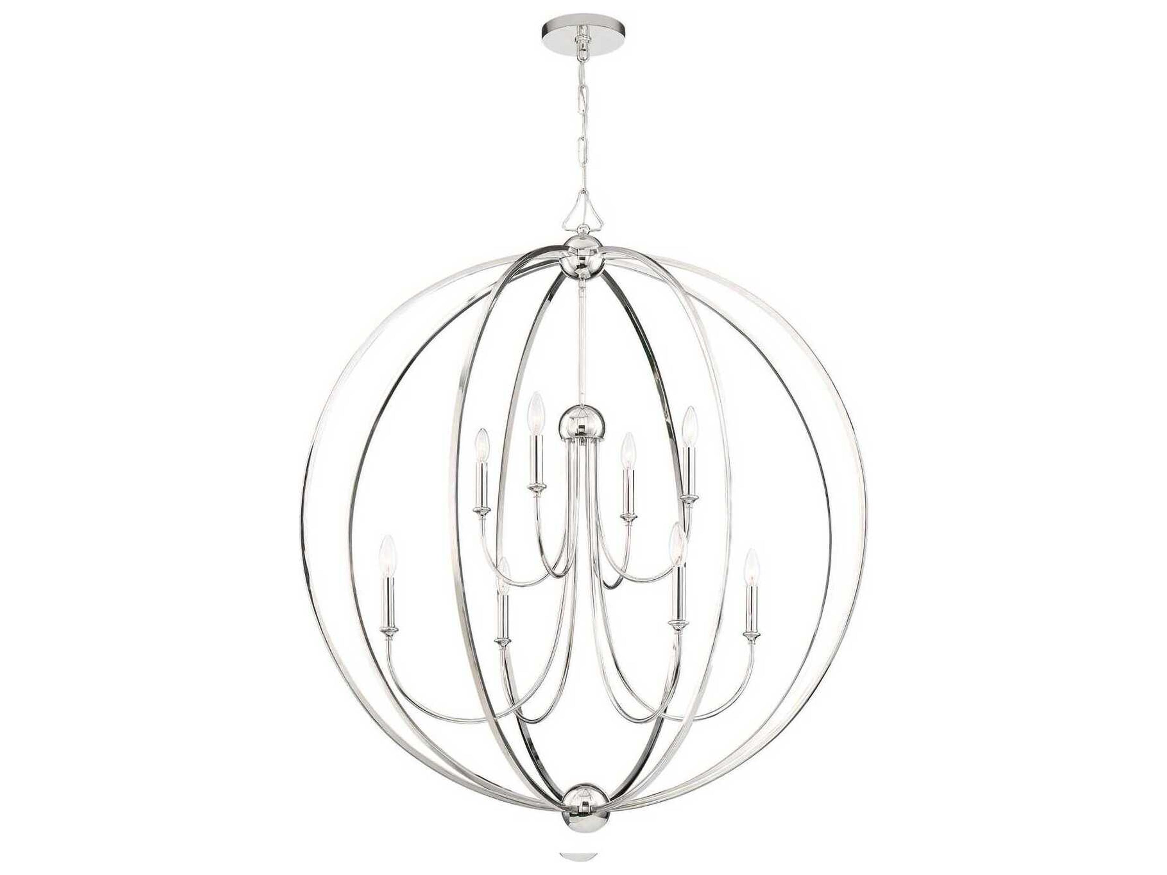 Sylvan 8-Light Nickel Candelabra Tiered Chandelier