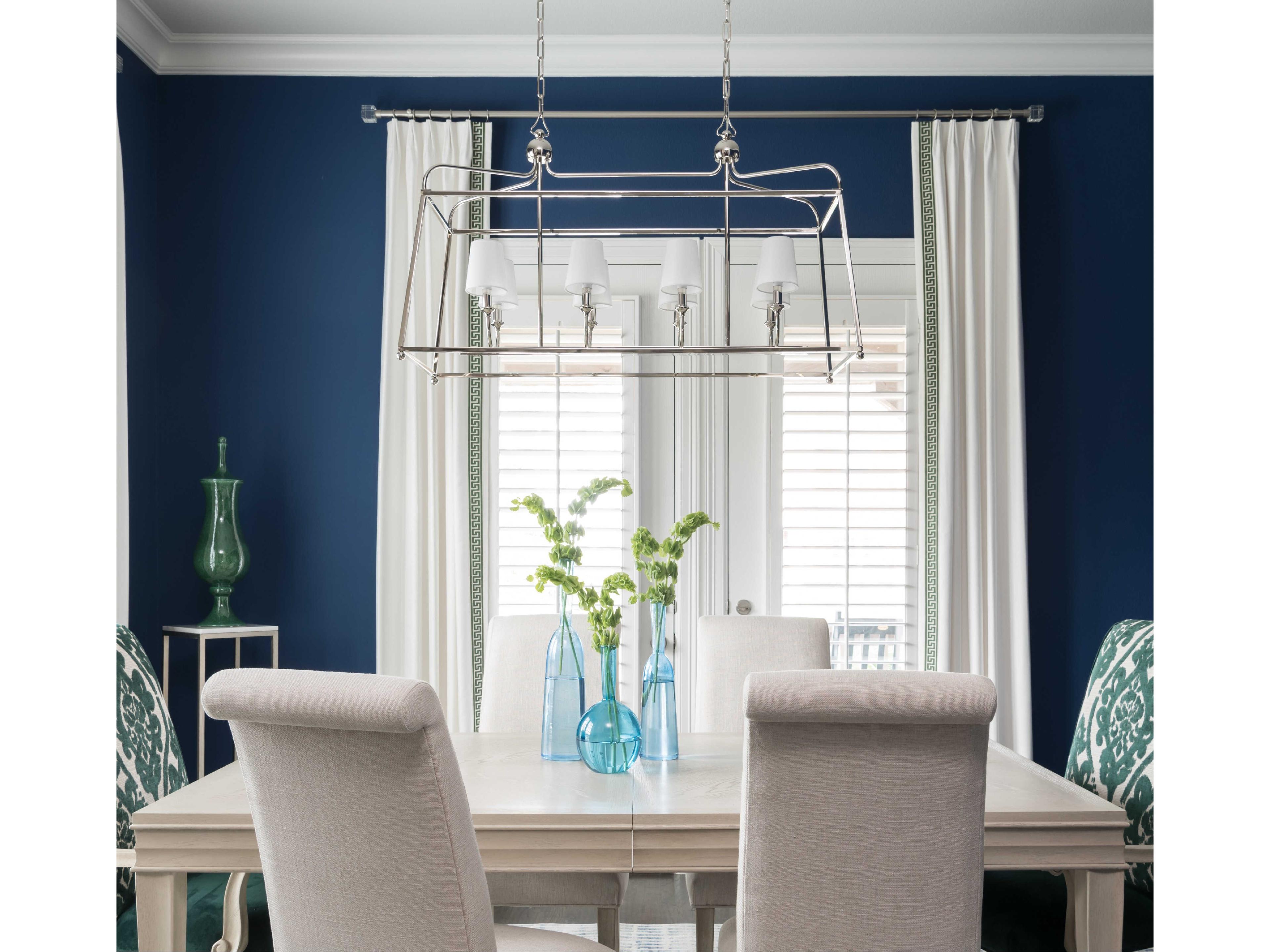 Crystorama Sylvan 8-Light Polished Nickel Empire Island Pendant