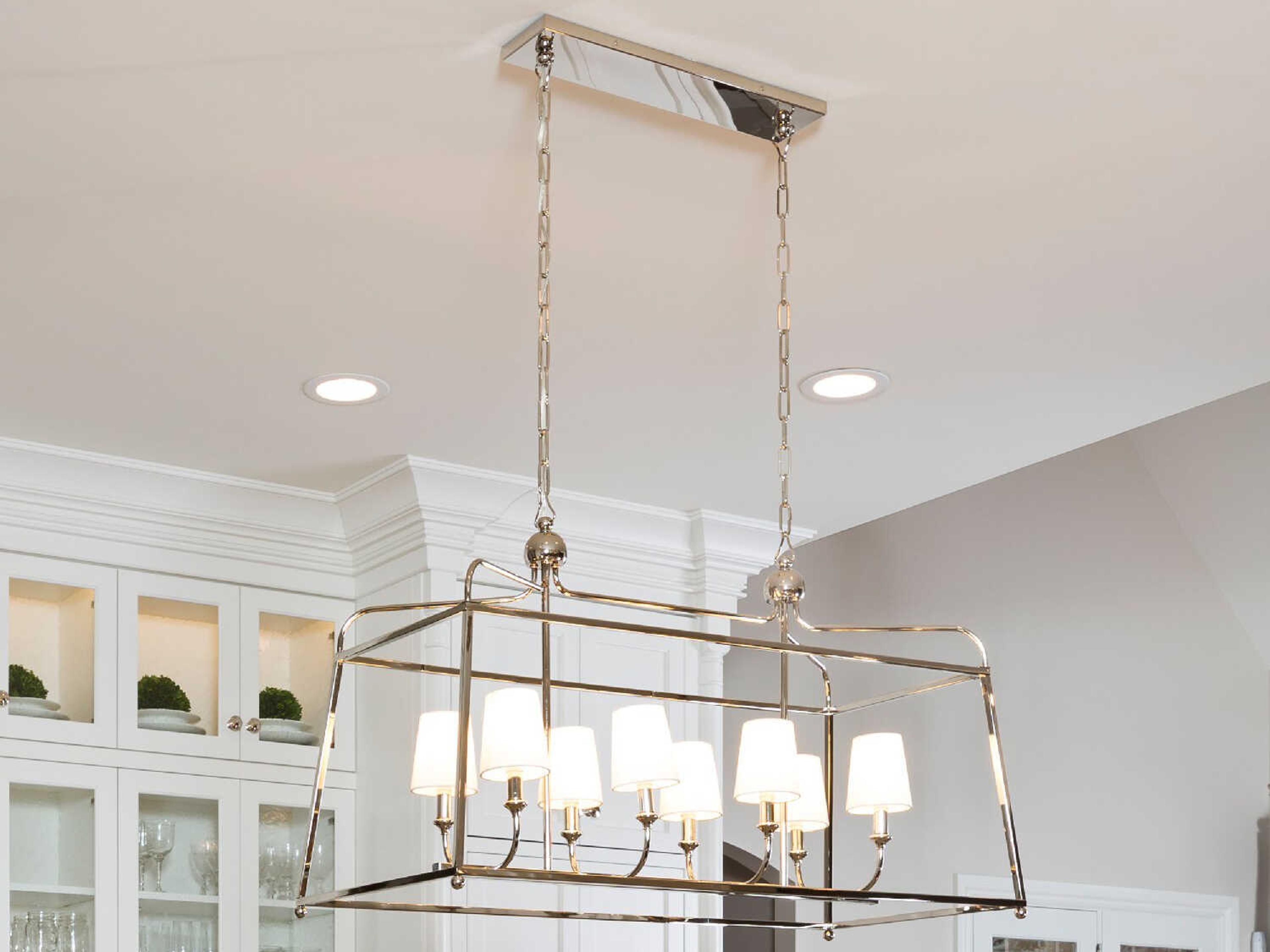 Crystorama Sylvan 8-Light Polished Nickel Empire Island Pendant