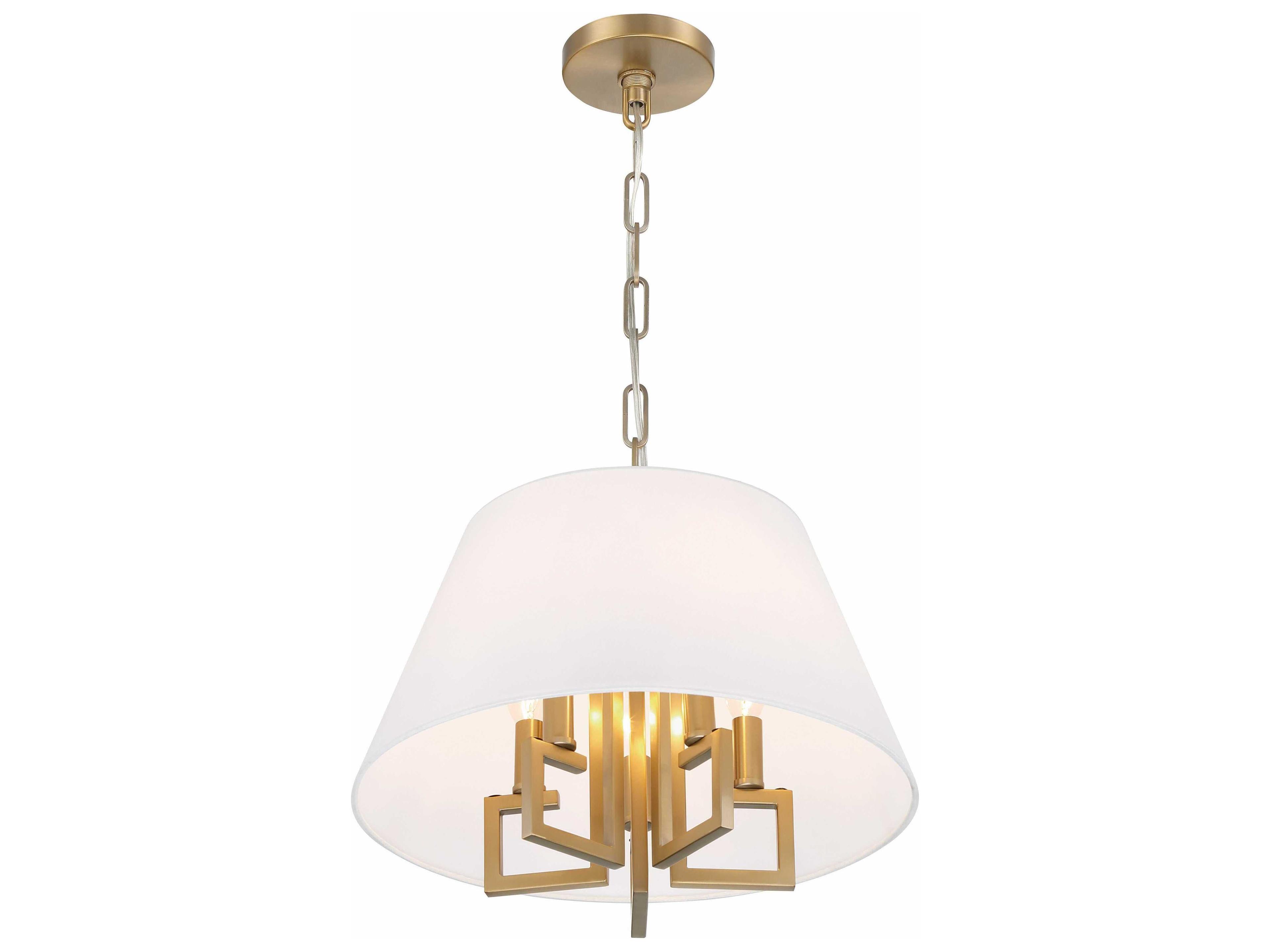 Crystorama Westwood 5-Light Vibrant Gold White Empire Pendant