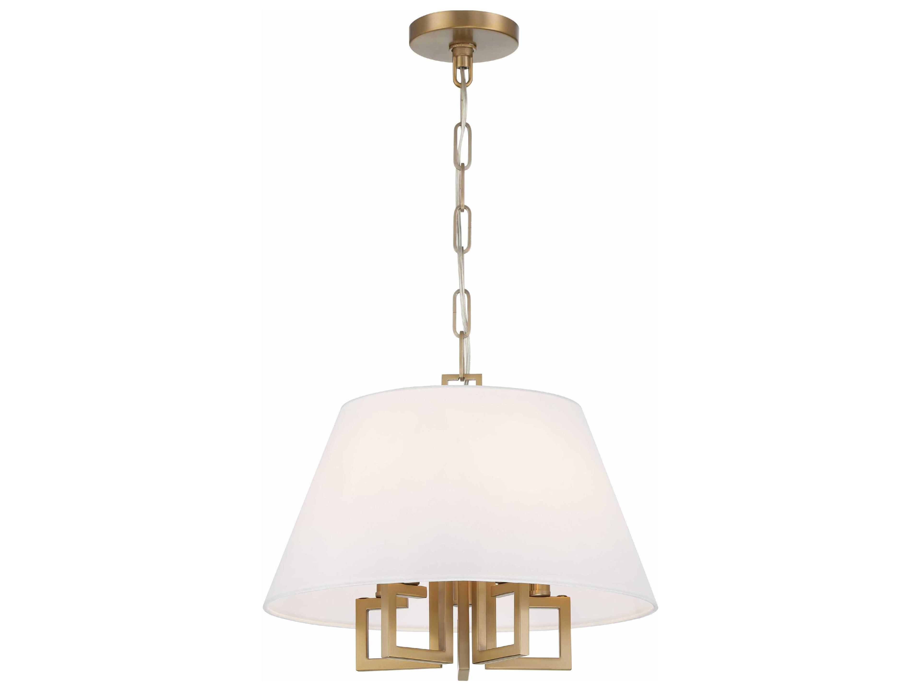 Crystorama Westwood 5-Light Vibrant Gold White Empire Pendant