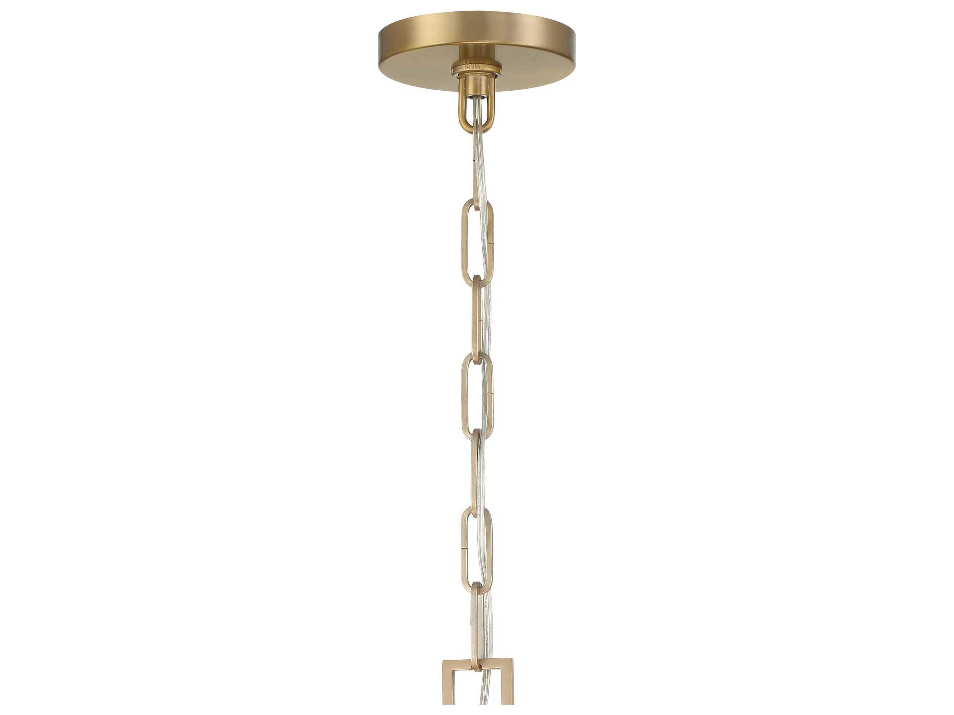 Crystorama Westwood 5-Light Vibrant Gold White Empire Pendant