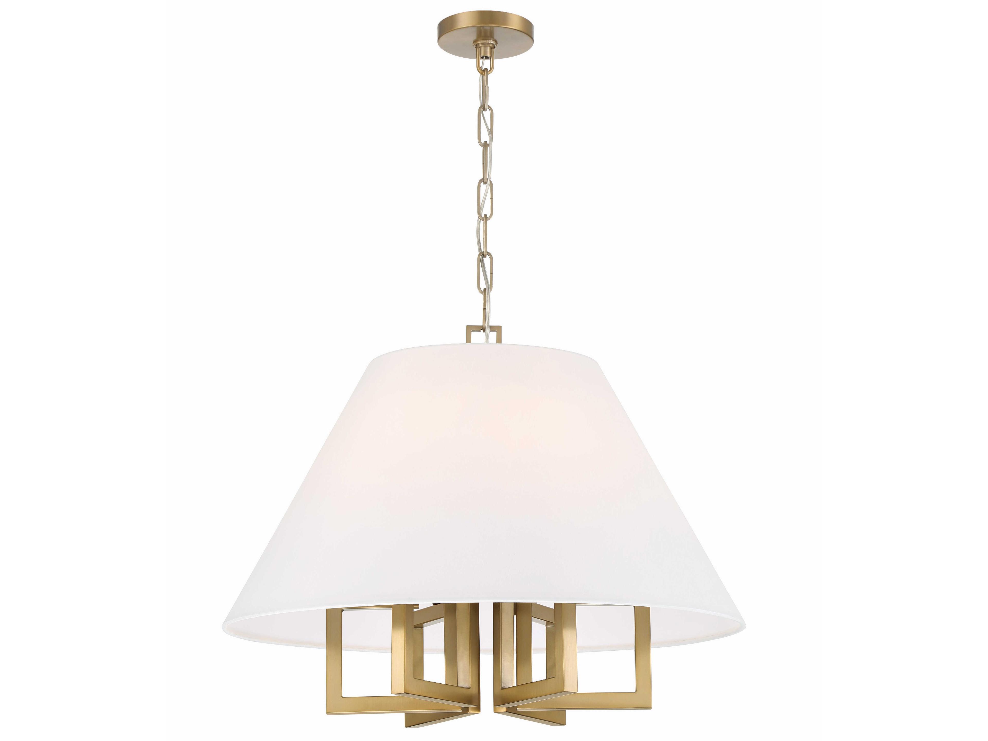 Crystorama Westwood 6-Light Vibrant Gold Empire Pendant