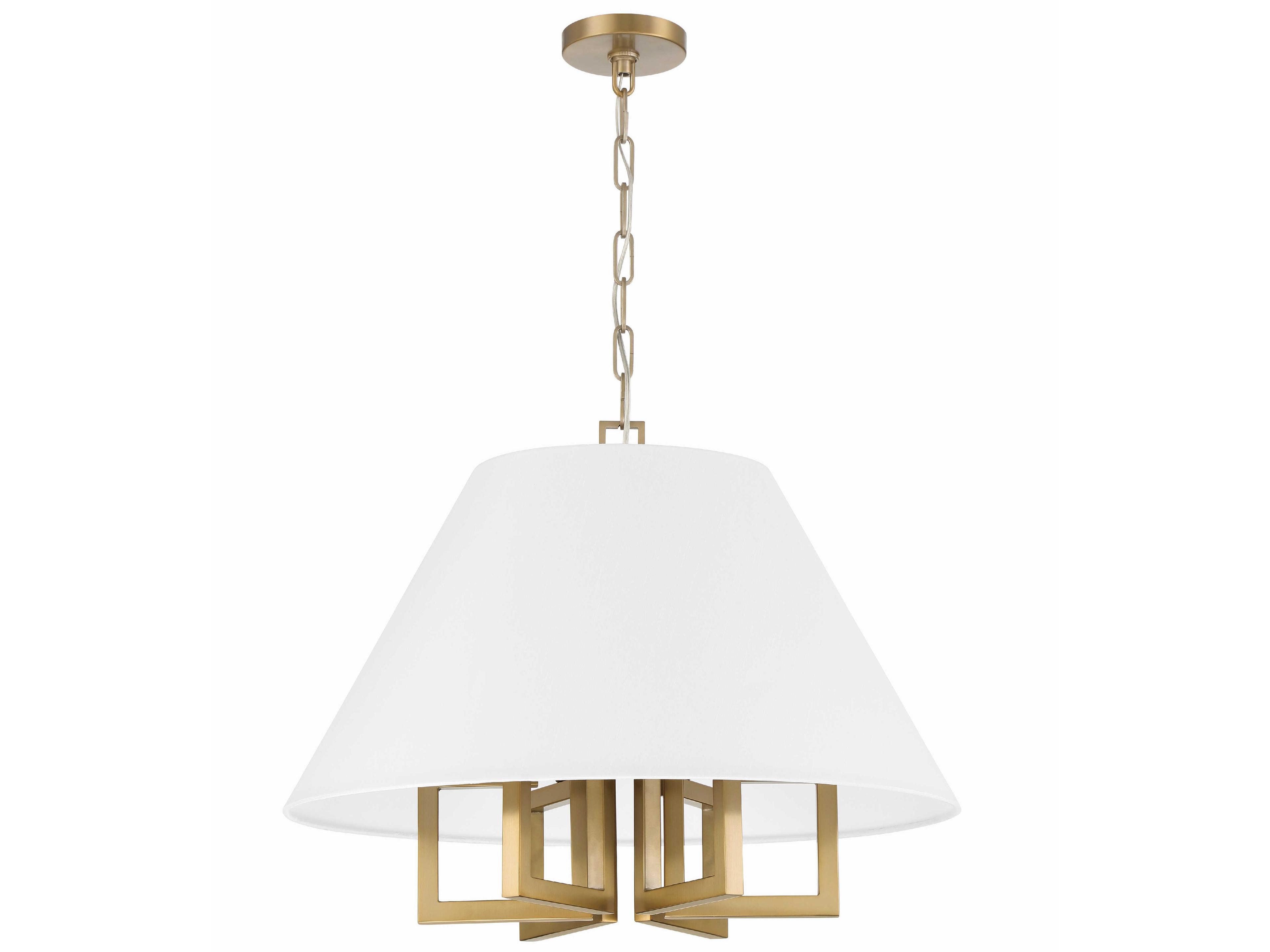 Crystorama Westwood 6-Light Vibrant Gold Empire Pendant