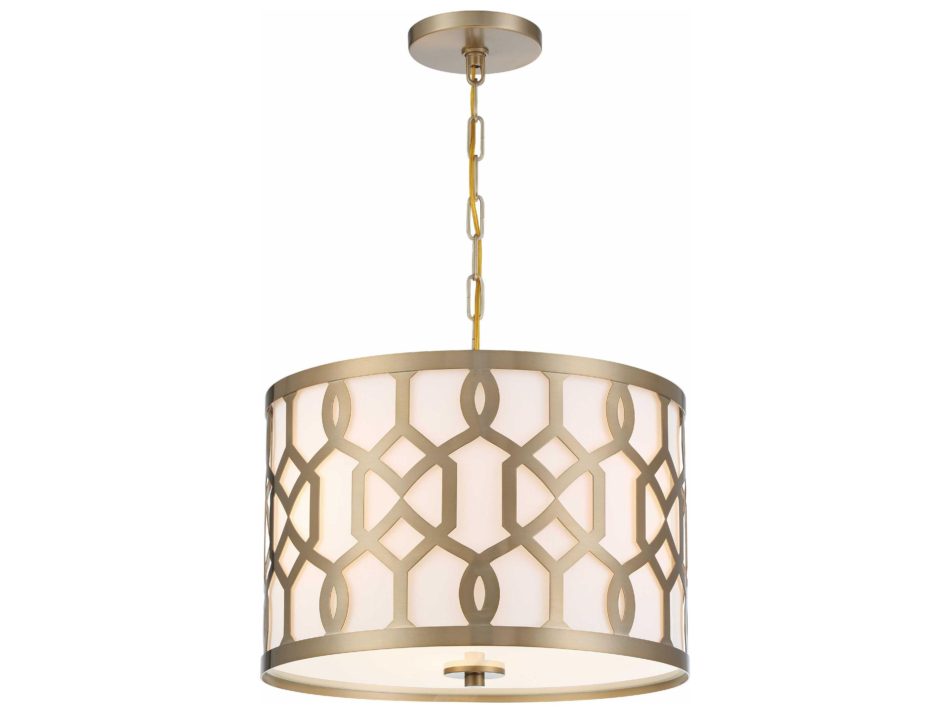 Jennings 3-Light White Drum Chandelier