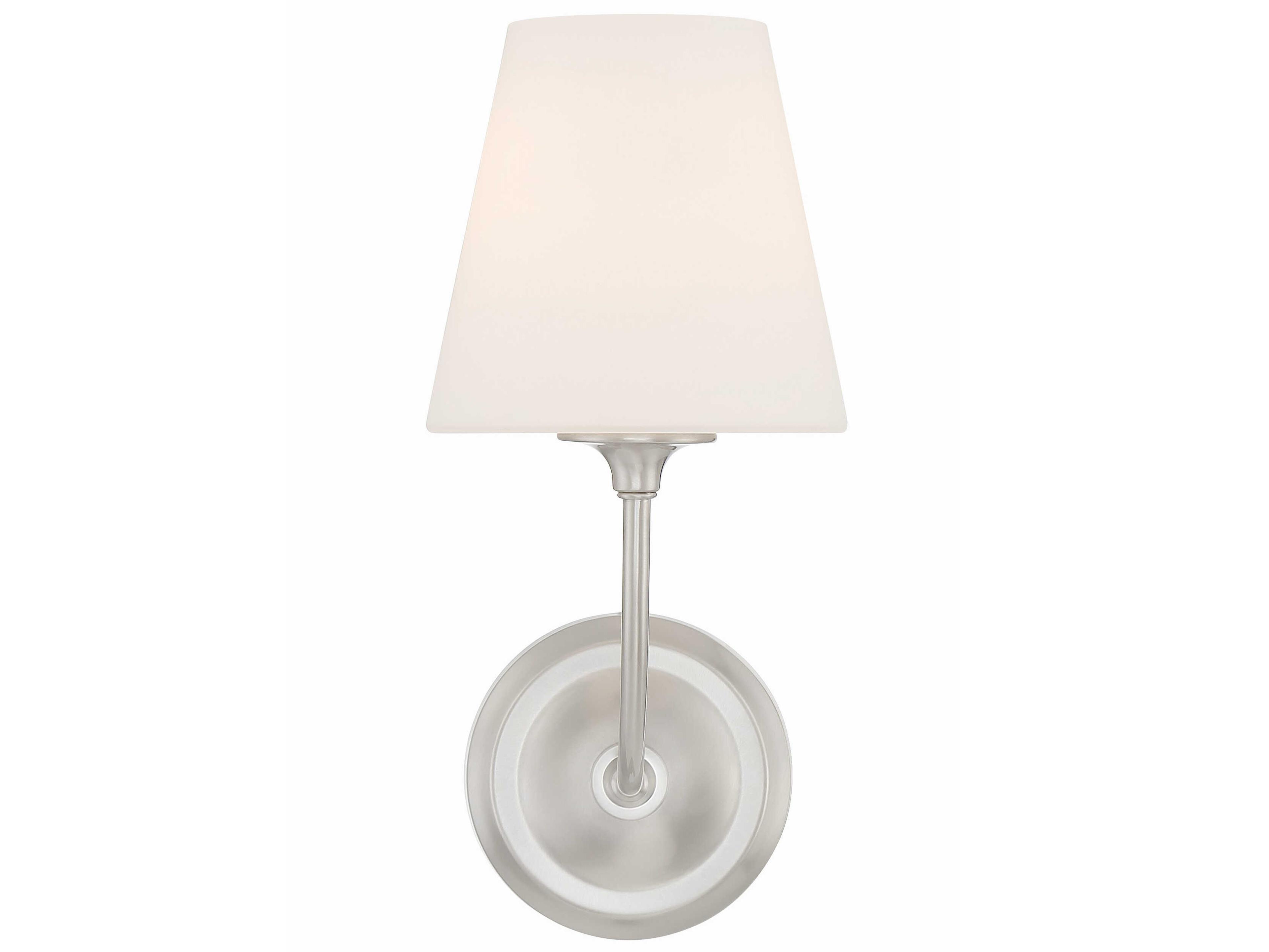 Crystorama Sylvan 1-Light Brushed Nickel Glass Wall Sconce
