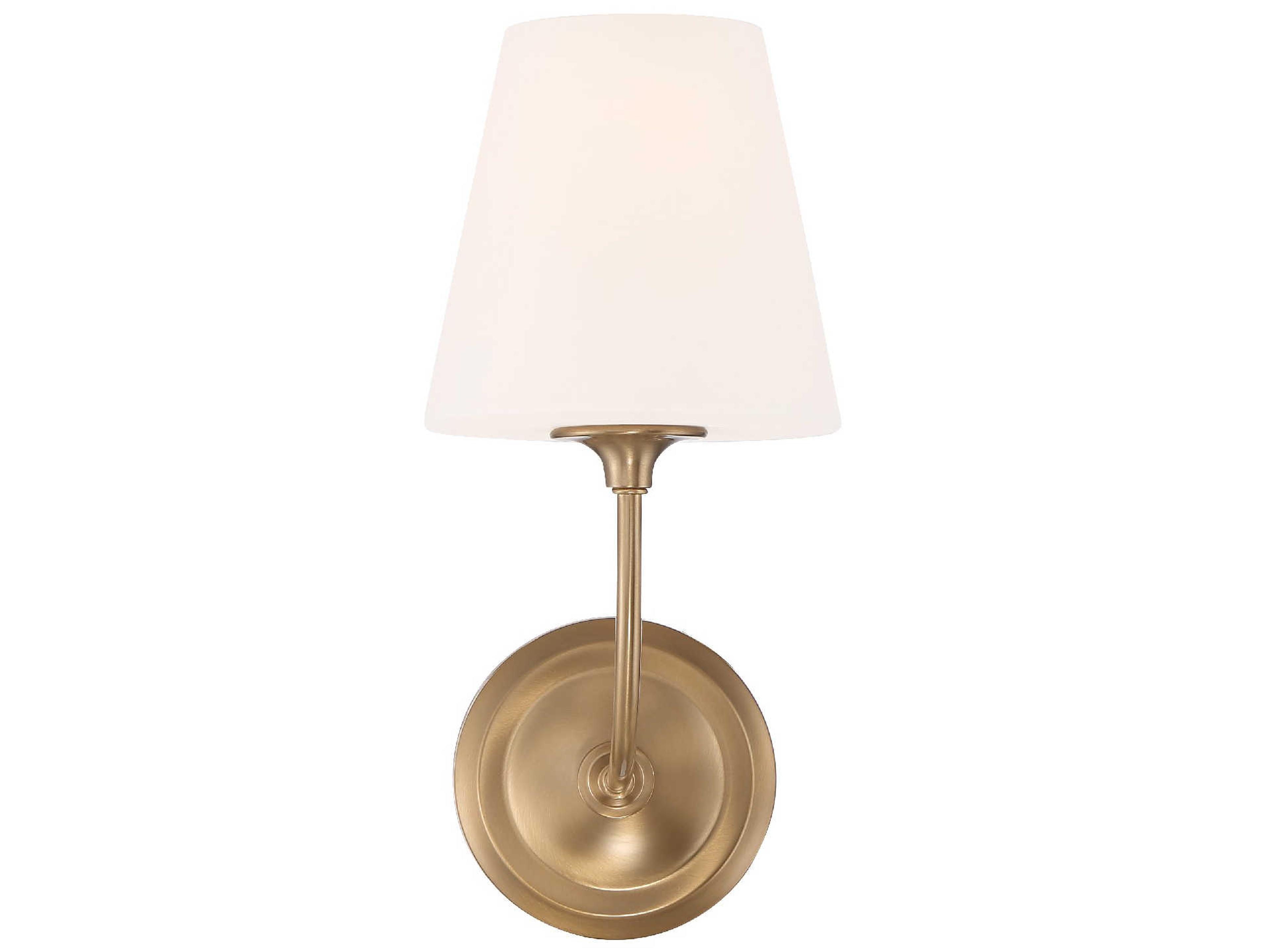 Crystorama Sylvan 1-Light Vibrant Gold Glass Wall Sconce