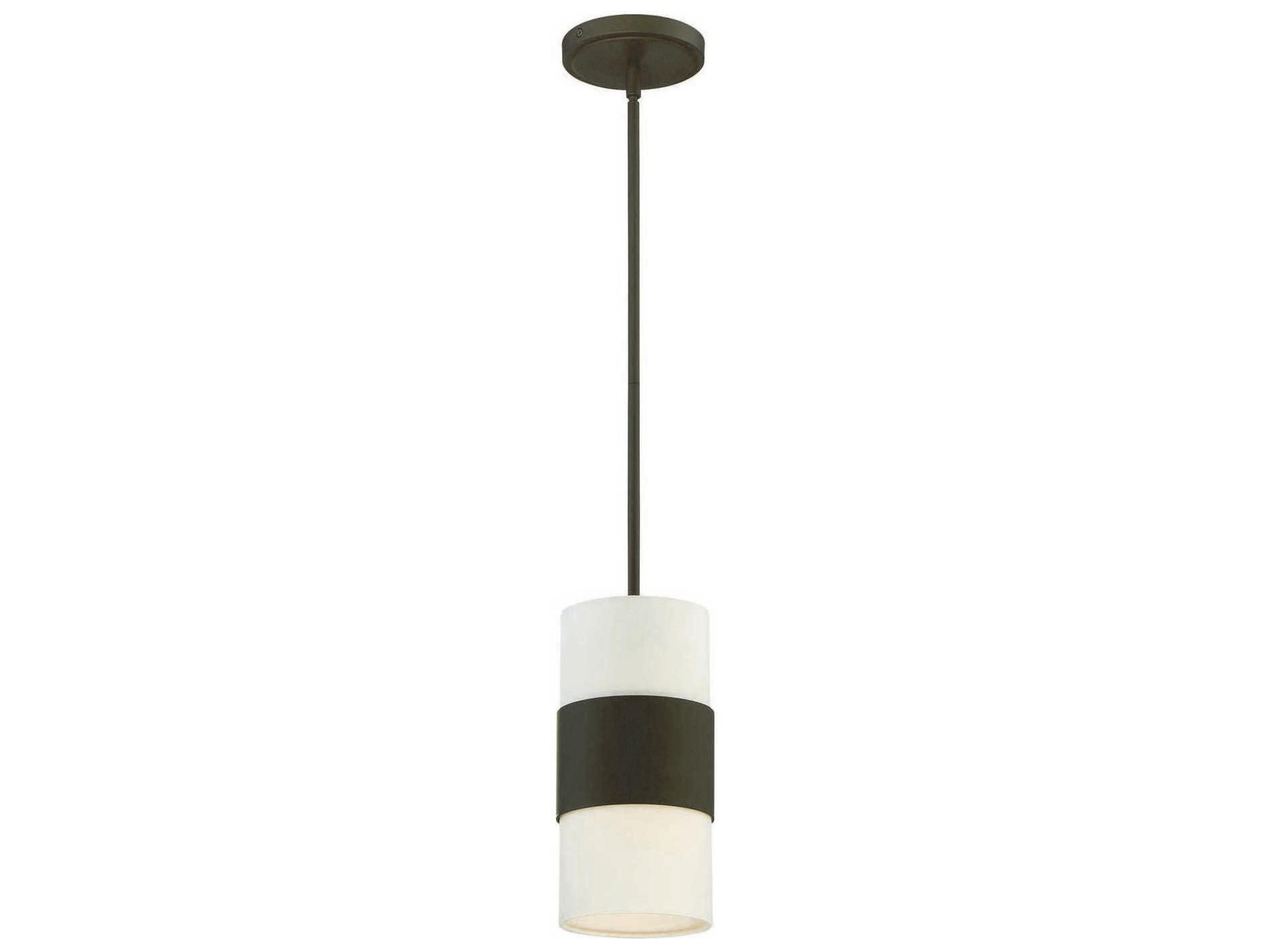 Grayson 1-Light Dark Bronze Cylinder Mini Pendant