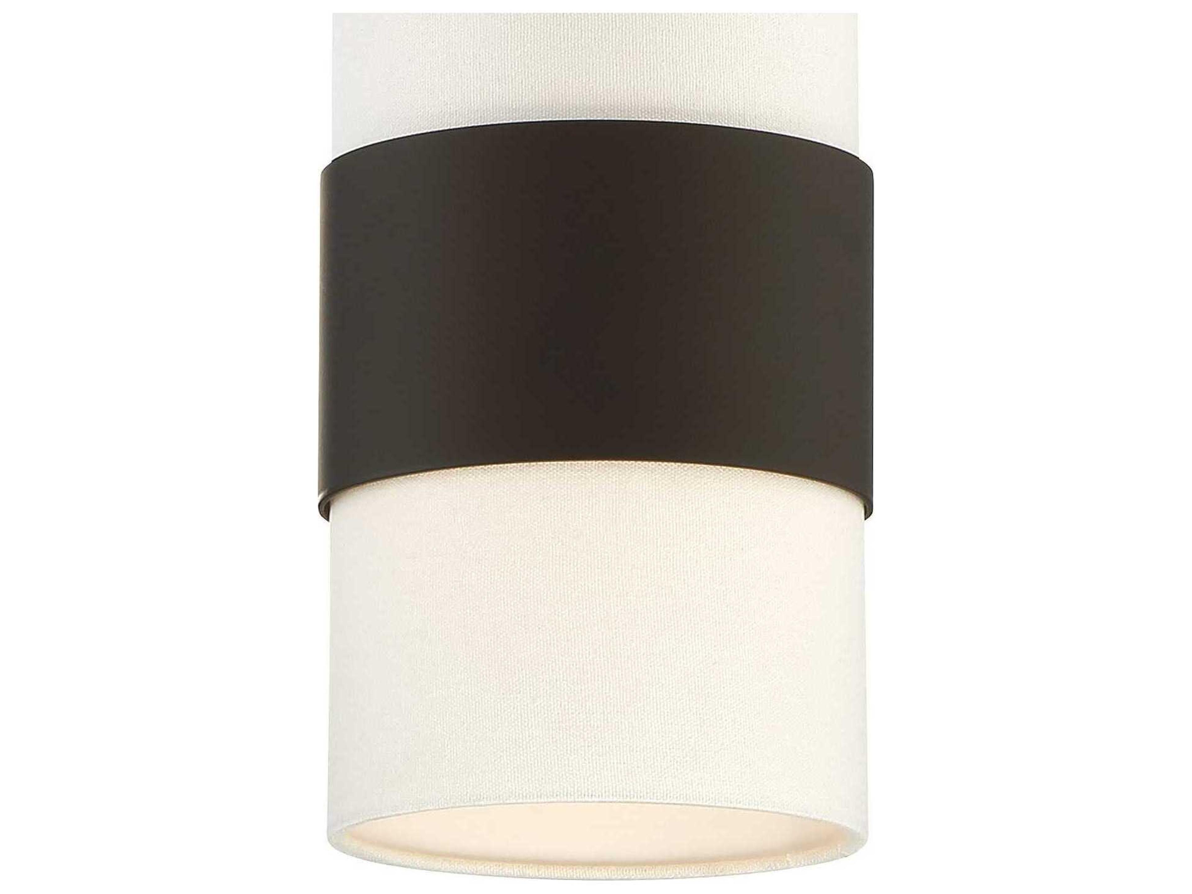 Crystorama Grayson 1-Light Dark Bronze Cylinder Mini Pendant