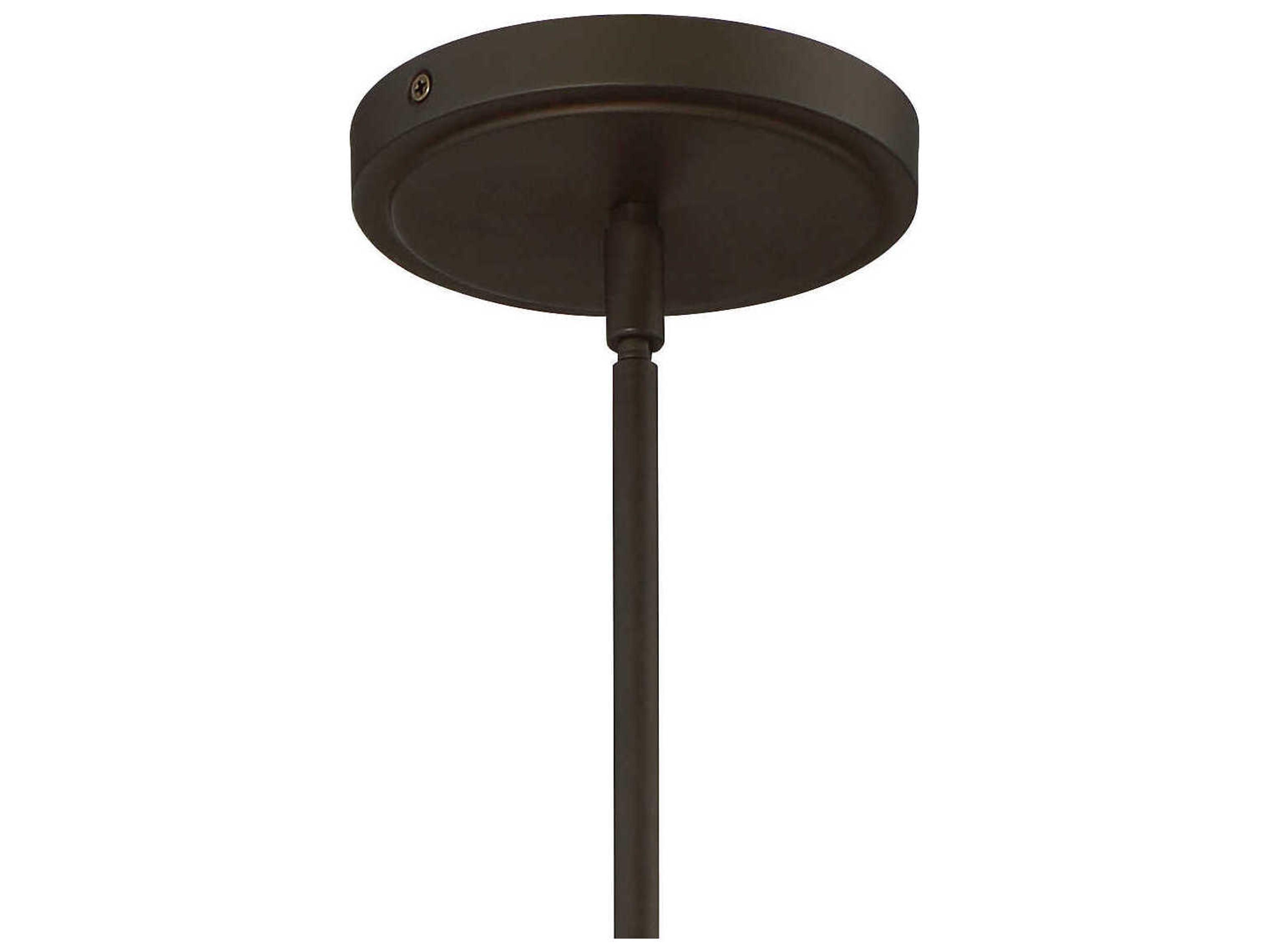 Crystorama Grayson 1-Light Dark Bronze Cylinder Mini Pendant