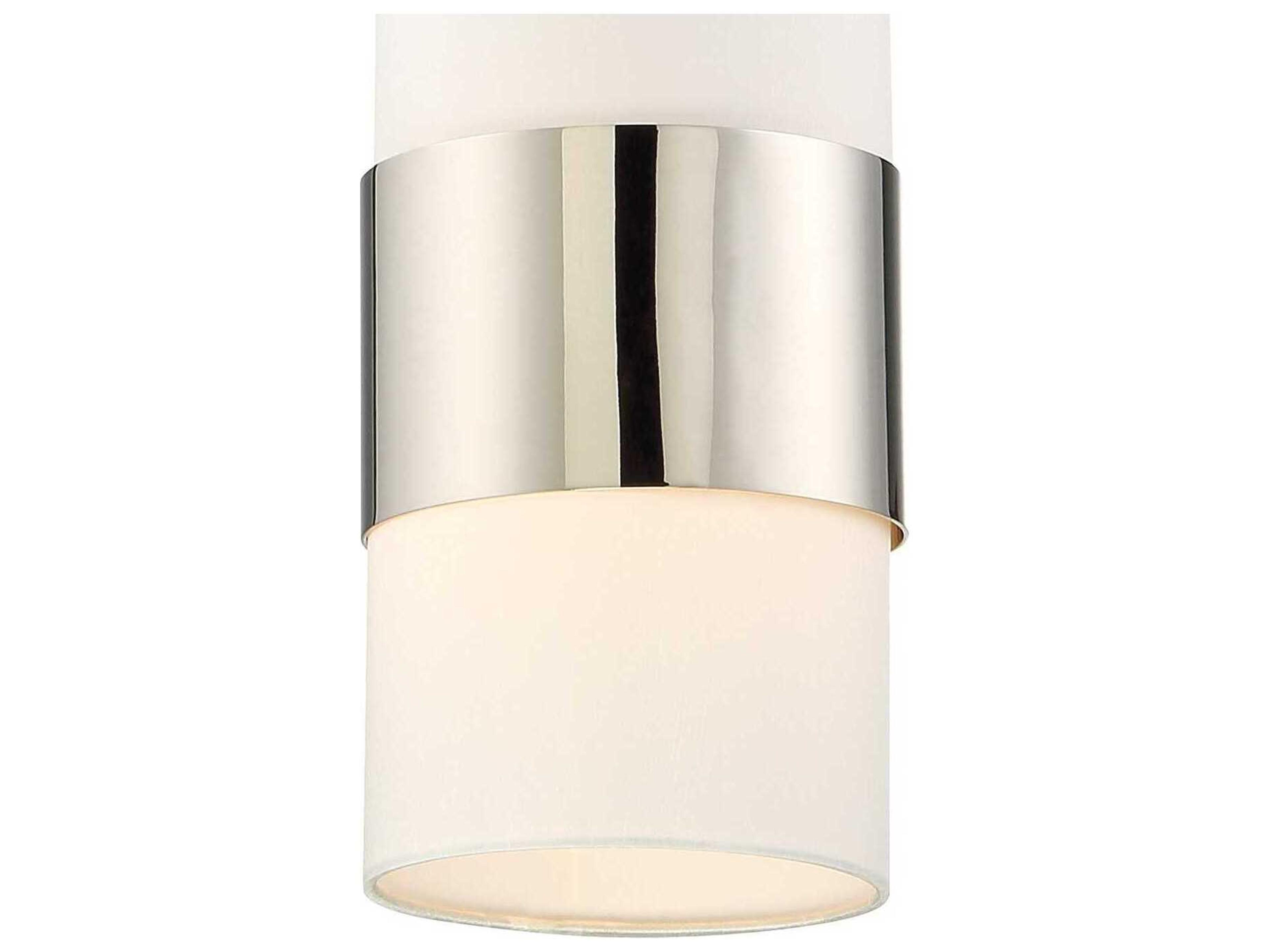 Crystorama Grayson 1-Light Polished Nickel Cylinder Mini Pendant