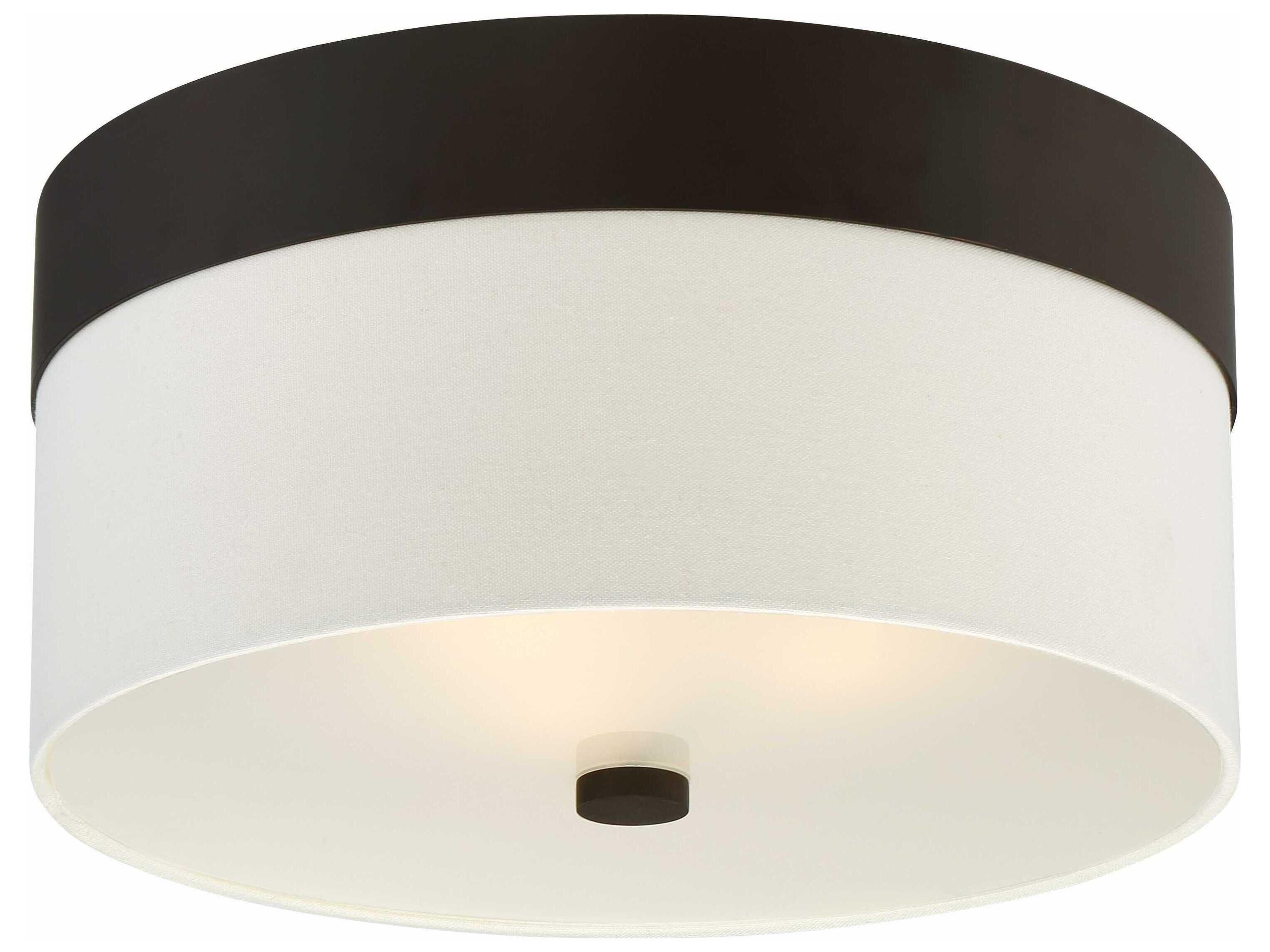 Grayson 3-Light Dark Bronze Drum Flush Mount