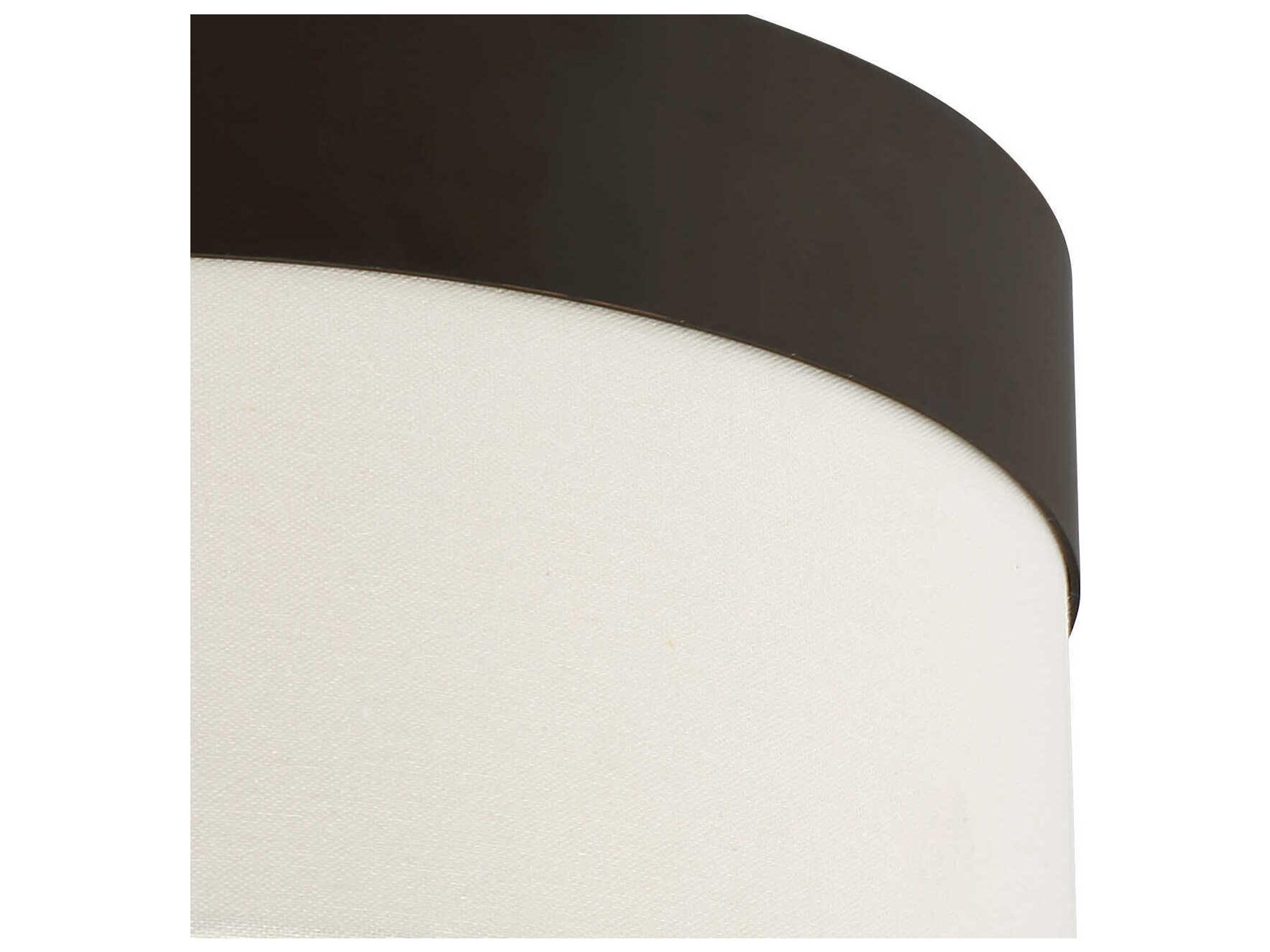 Crystorama Grayson 3-Light Dark Bronze Drum Flush Mount