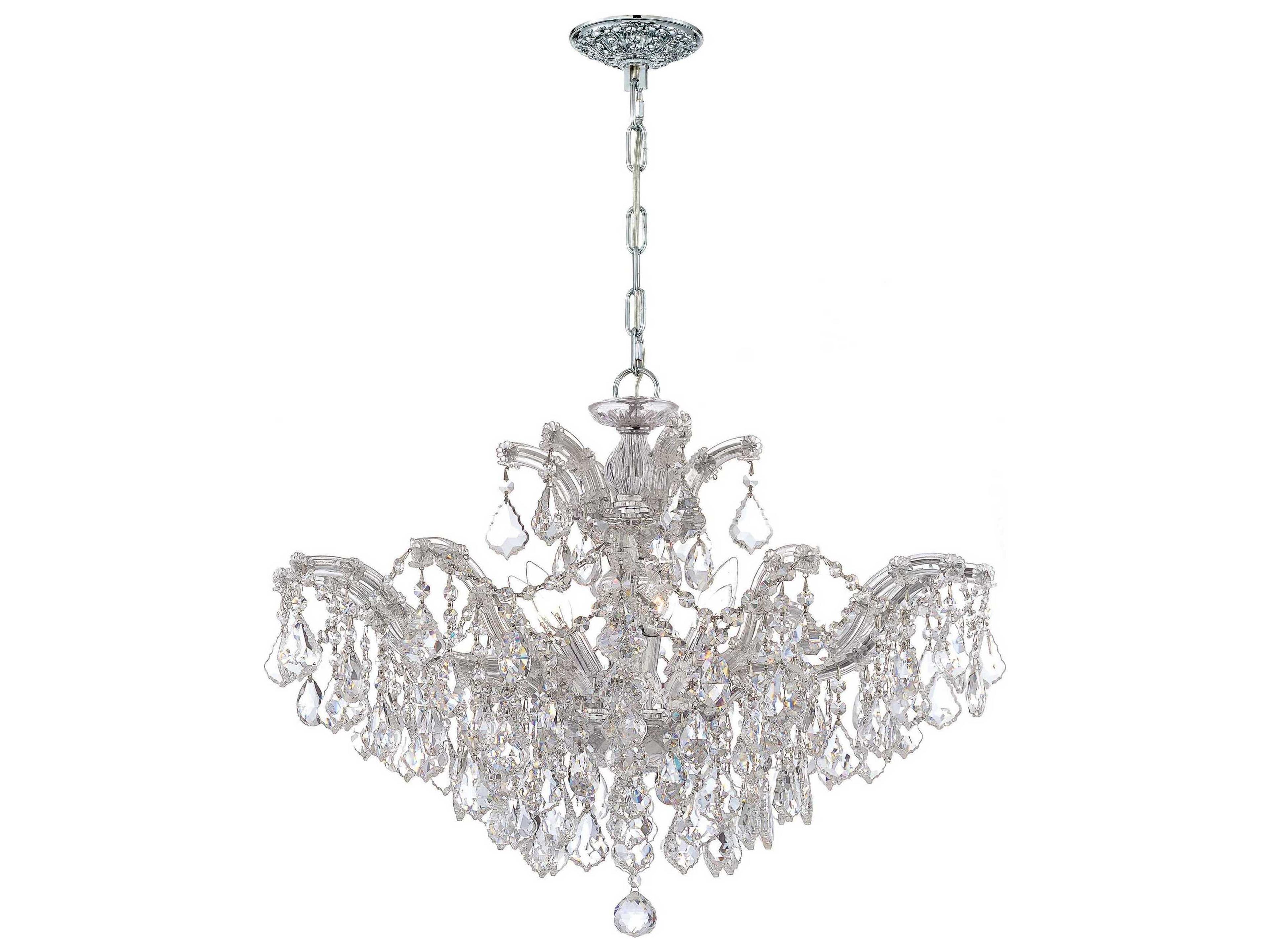 Maria Theresa 6-Light Chrome Crystal Candelabra Chandelier