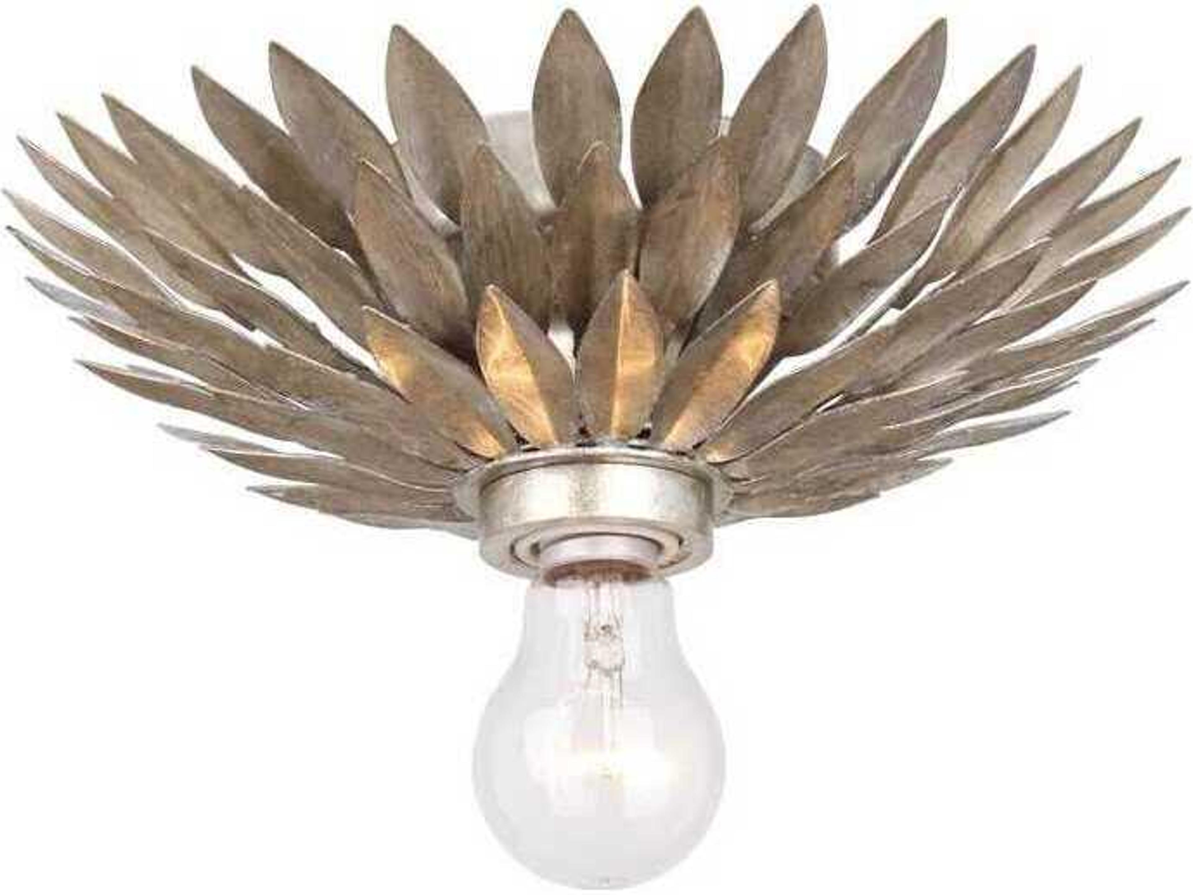 Crystorama Broche 1-Light Copper Semi Flush Mount