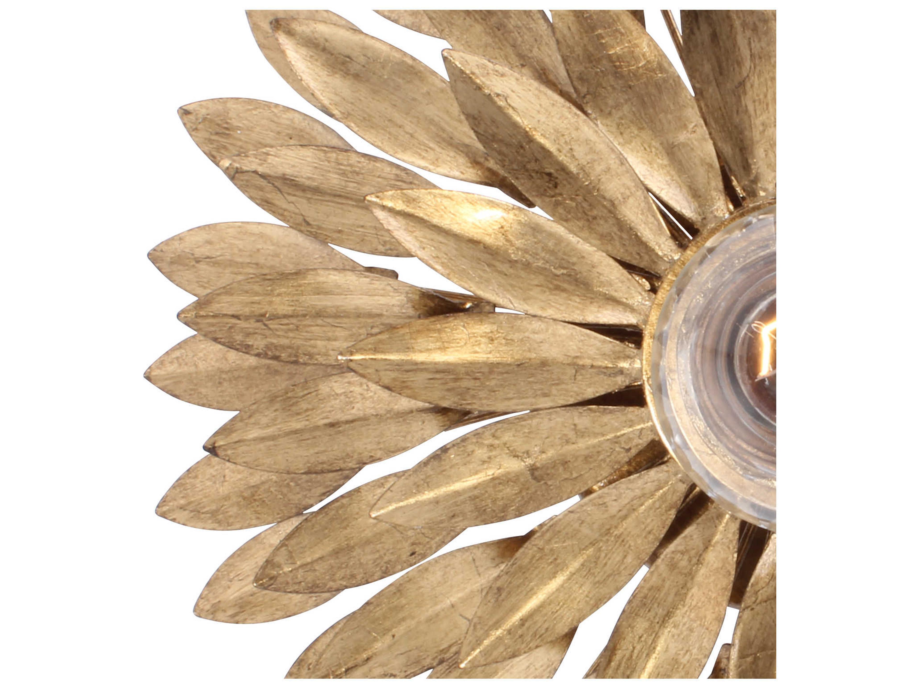 Crystorama Broche 1-Light Copper Semi Flush Mount