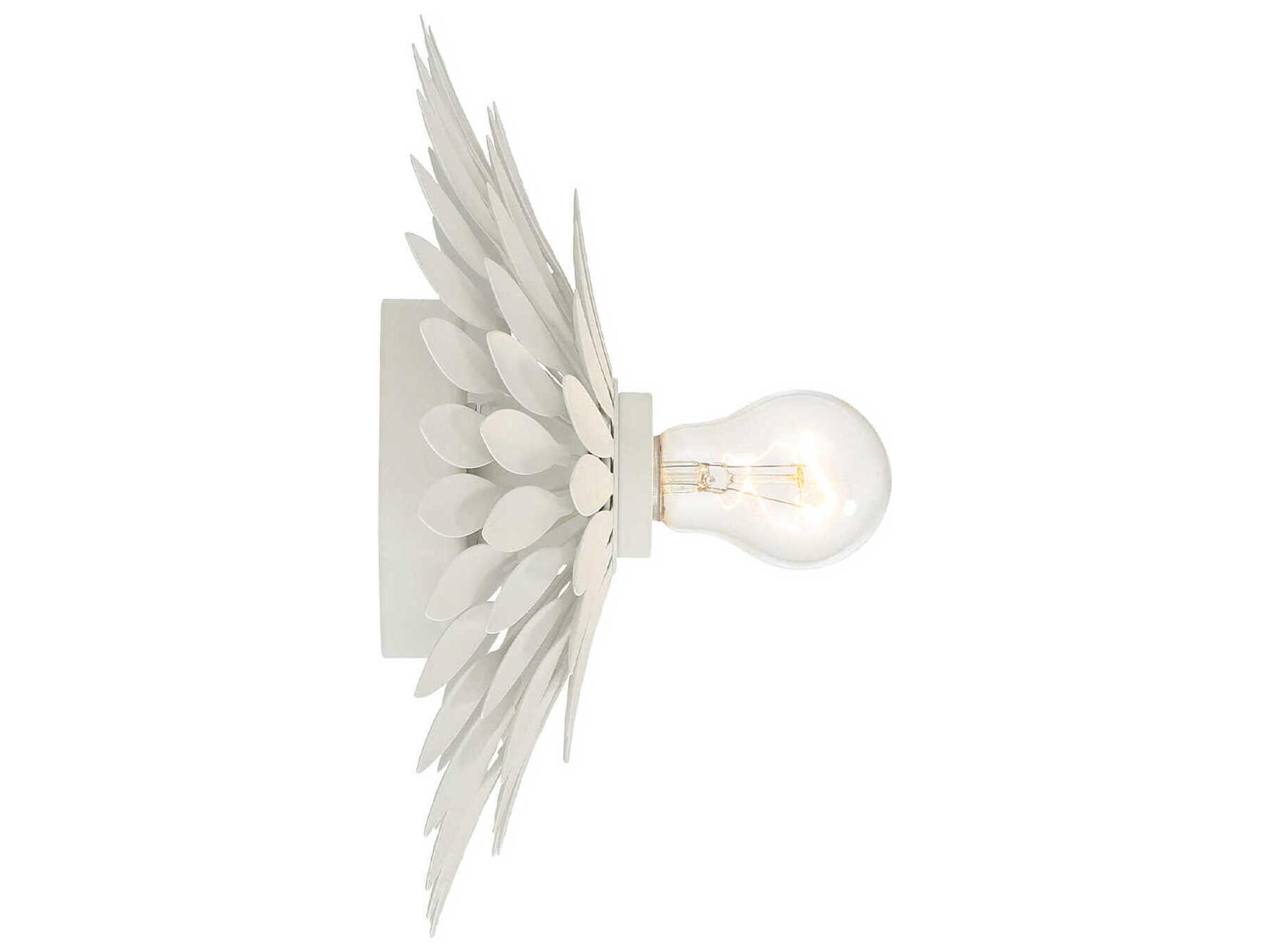 Crystorama Broche 1-Light Matte White Wall Sconce