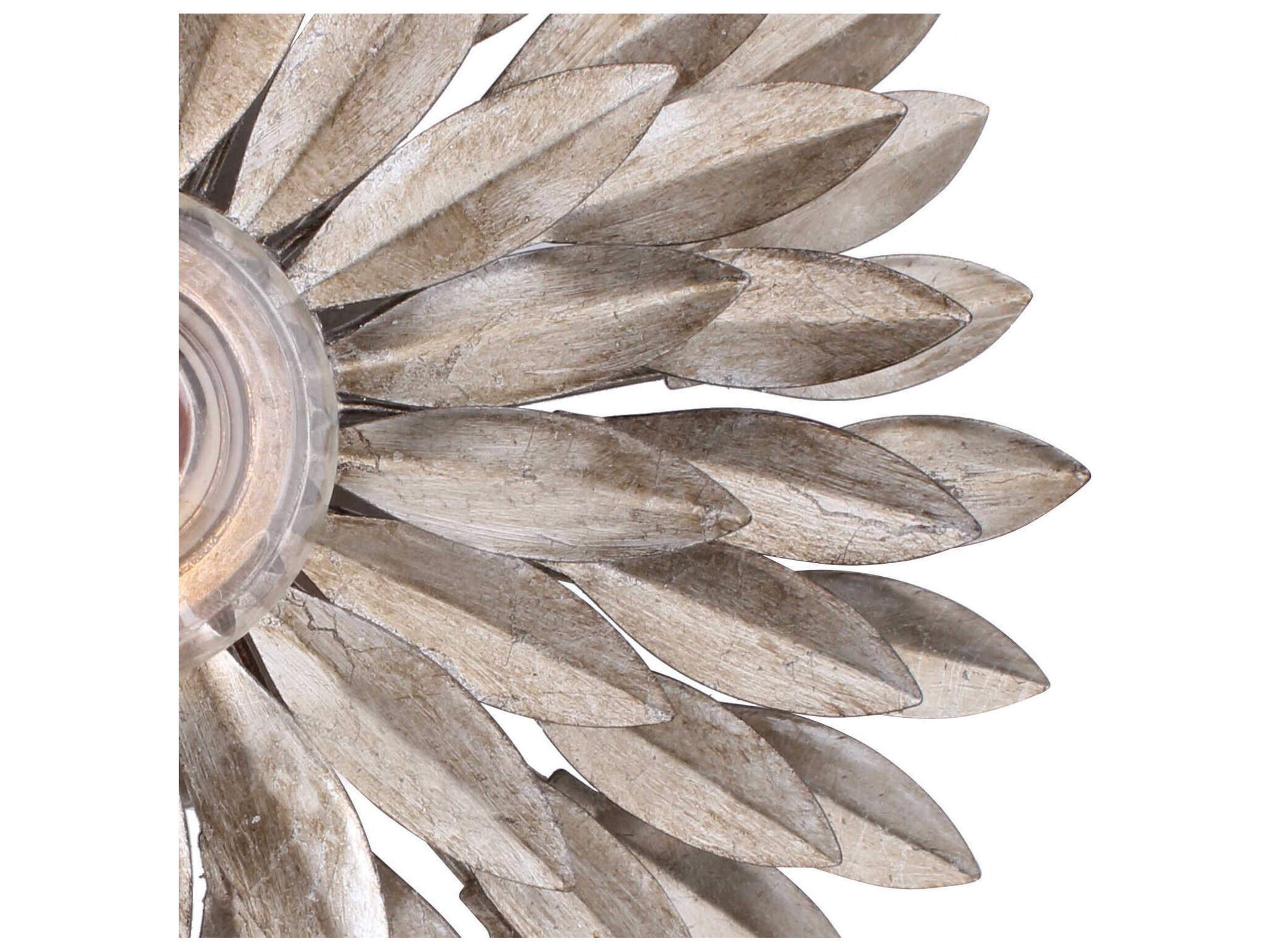 Crystorama Broche 1-Light Antique Silver Wall Sconce