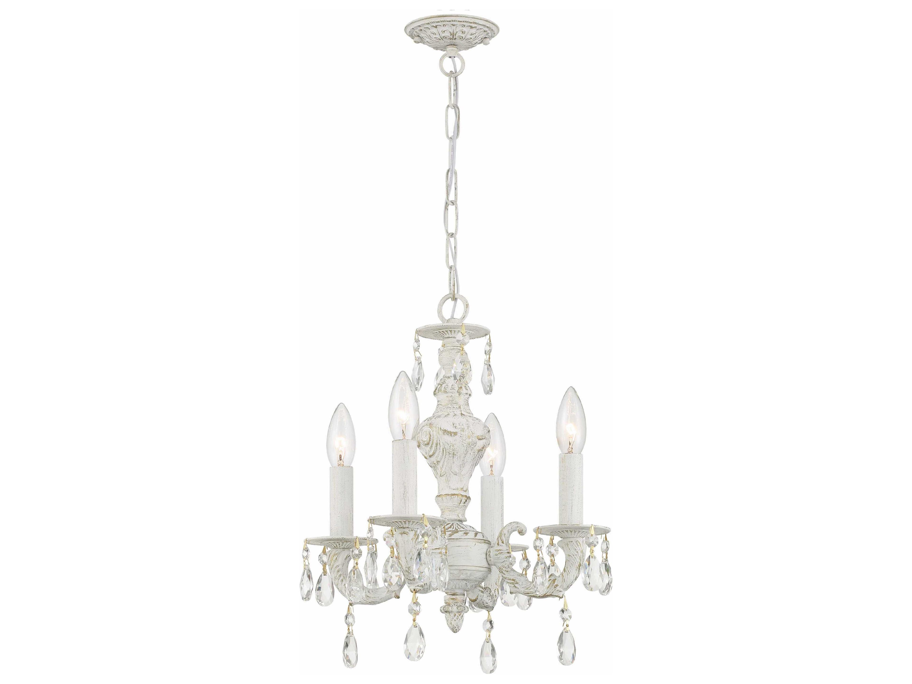 Paris Market 4-Light Bronze Crystal Candelabra Chandelier