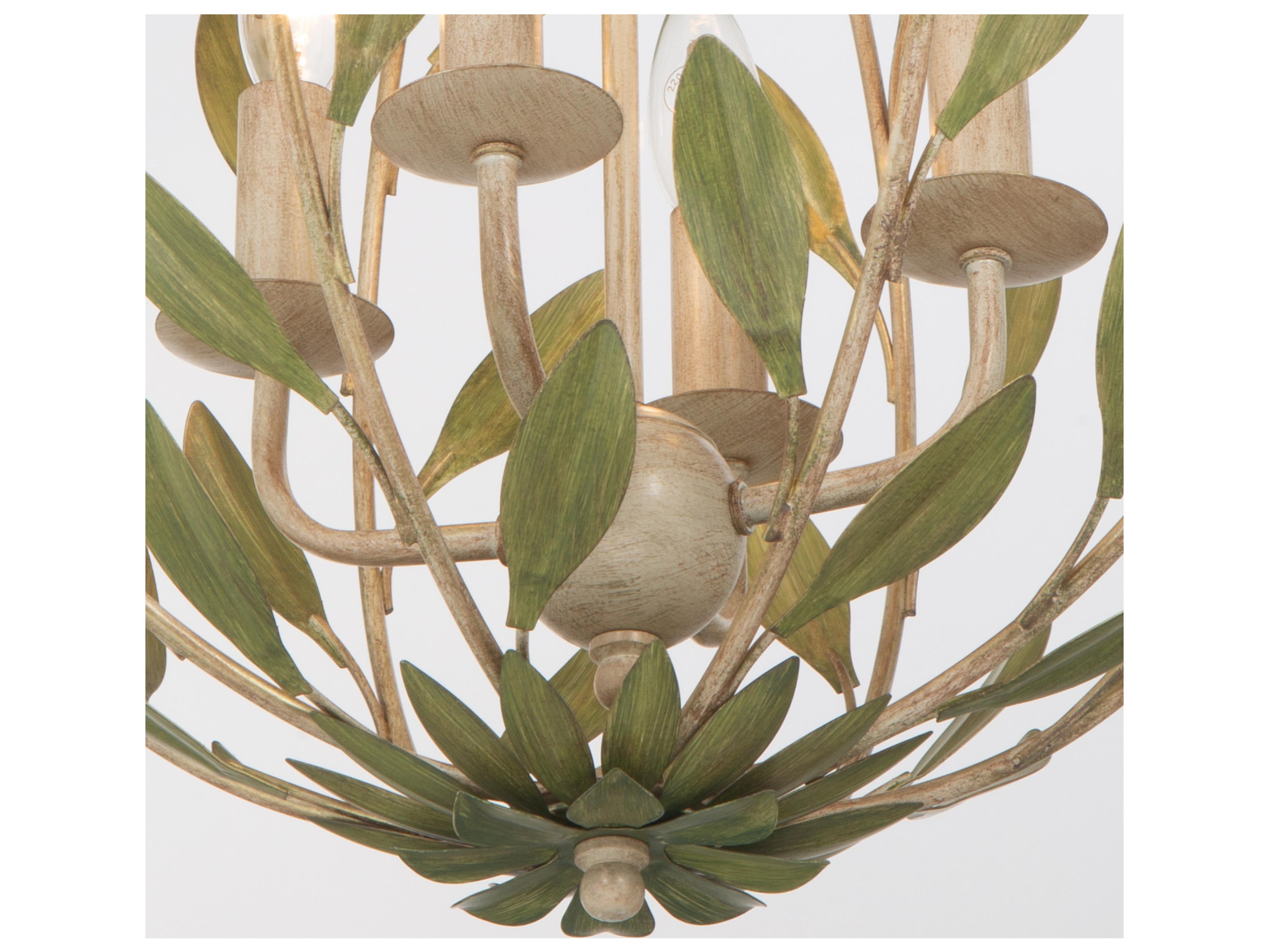 Crystorama Broche 4-Light Green Pendant