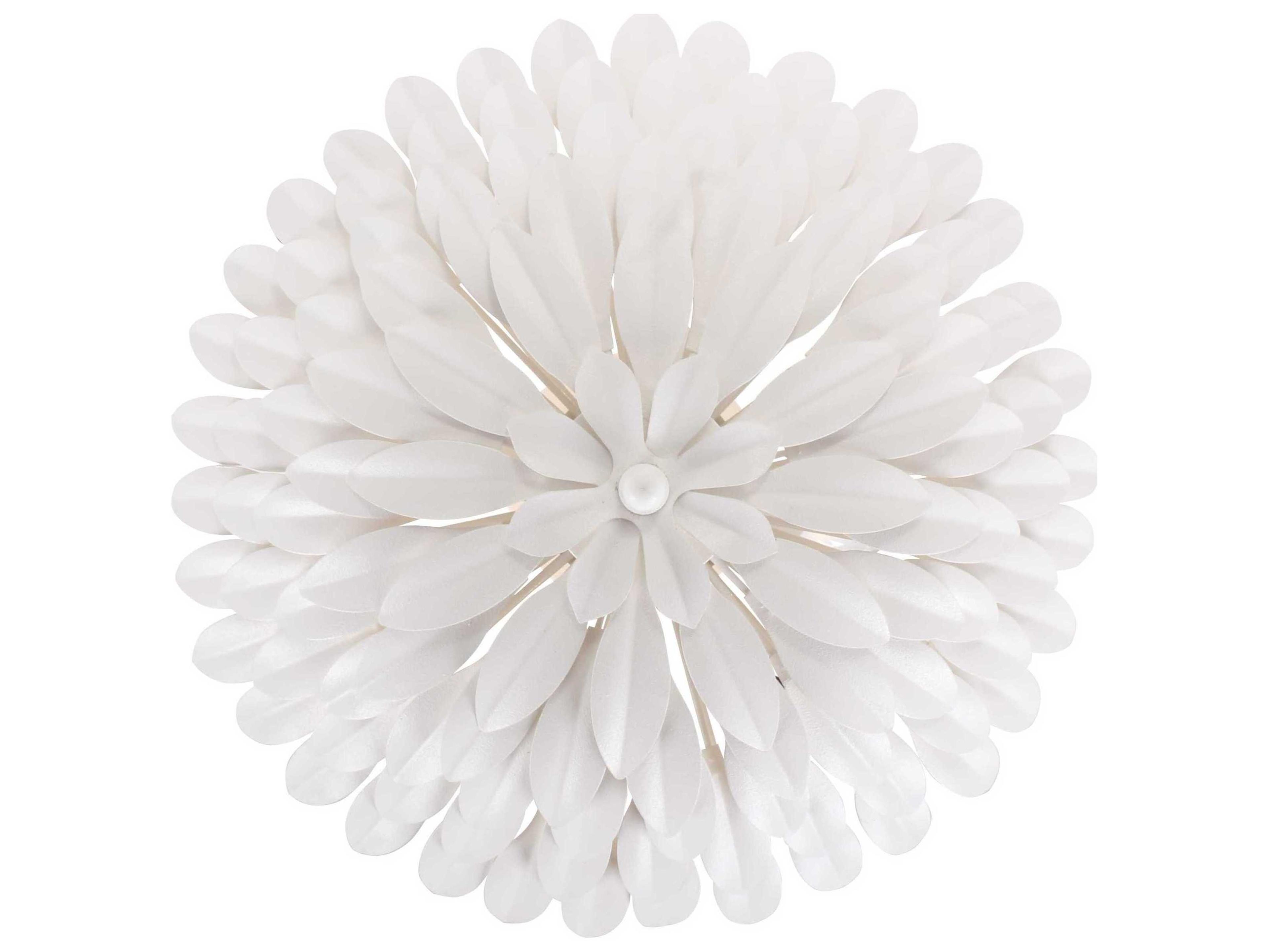 Crystorama Broche 4-Light Matte White Semi Flush Mount