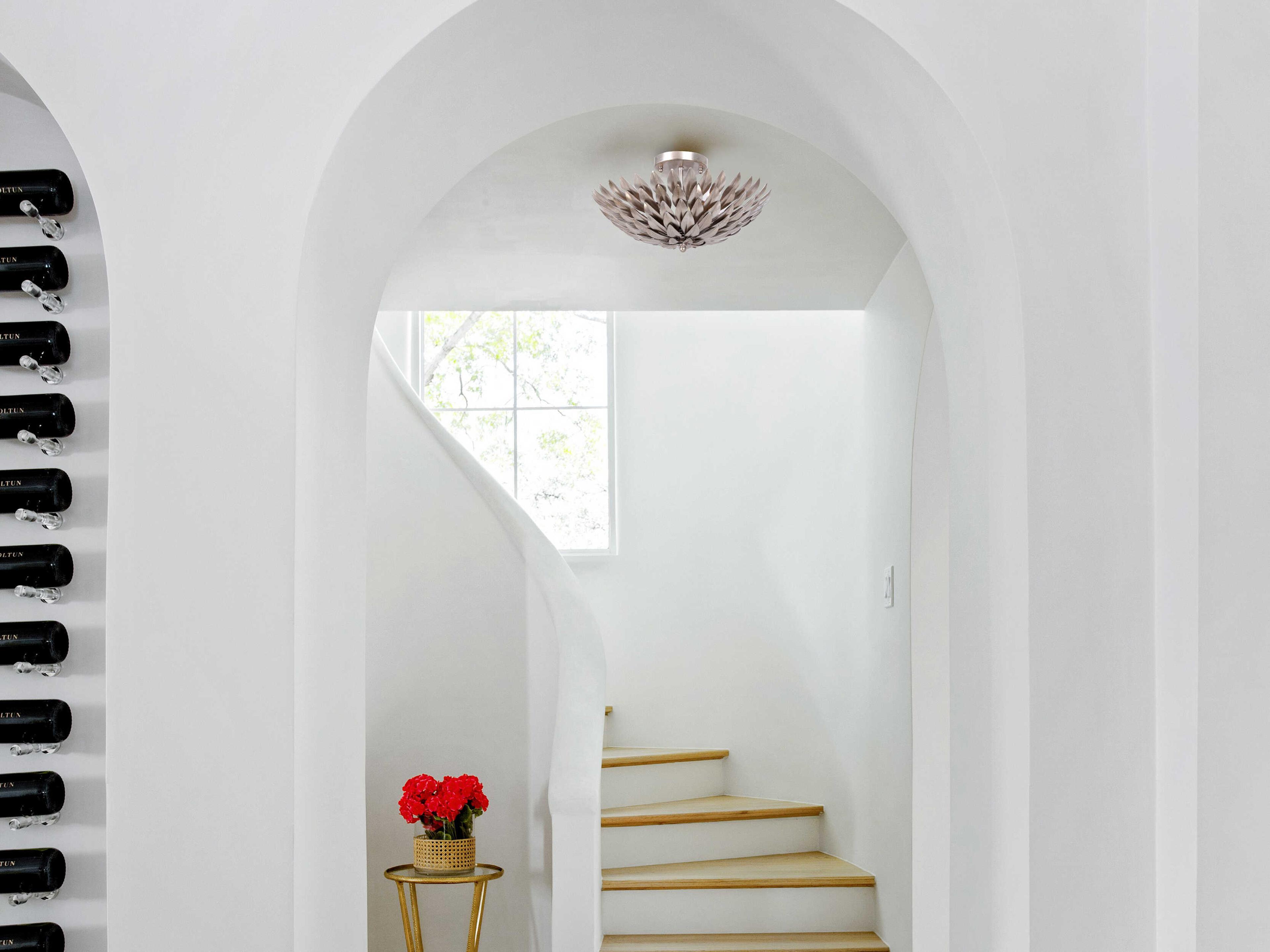 Crystorama Broche 4-Light Antique Silver Semi Flush Mount