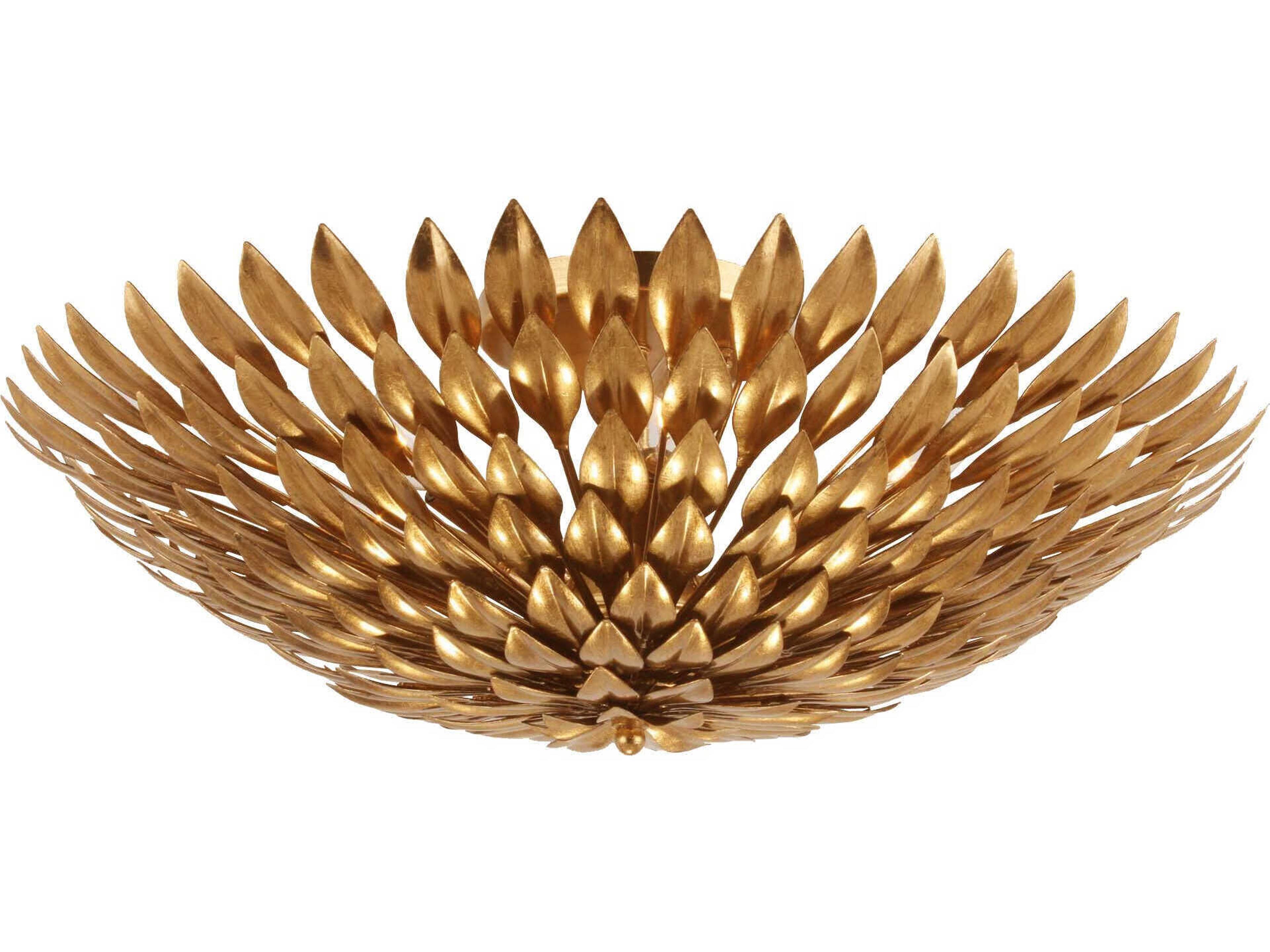 Crystorama Broche 6-Light Bronze Flush Mount