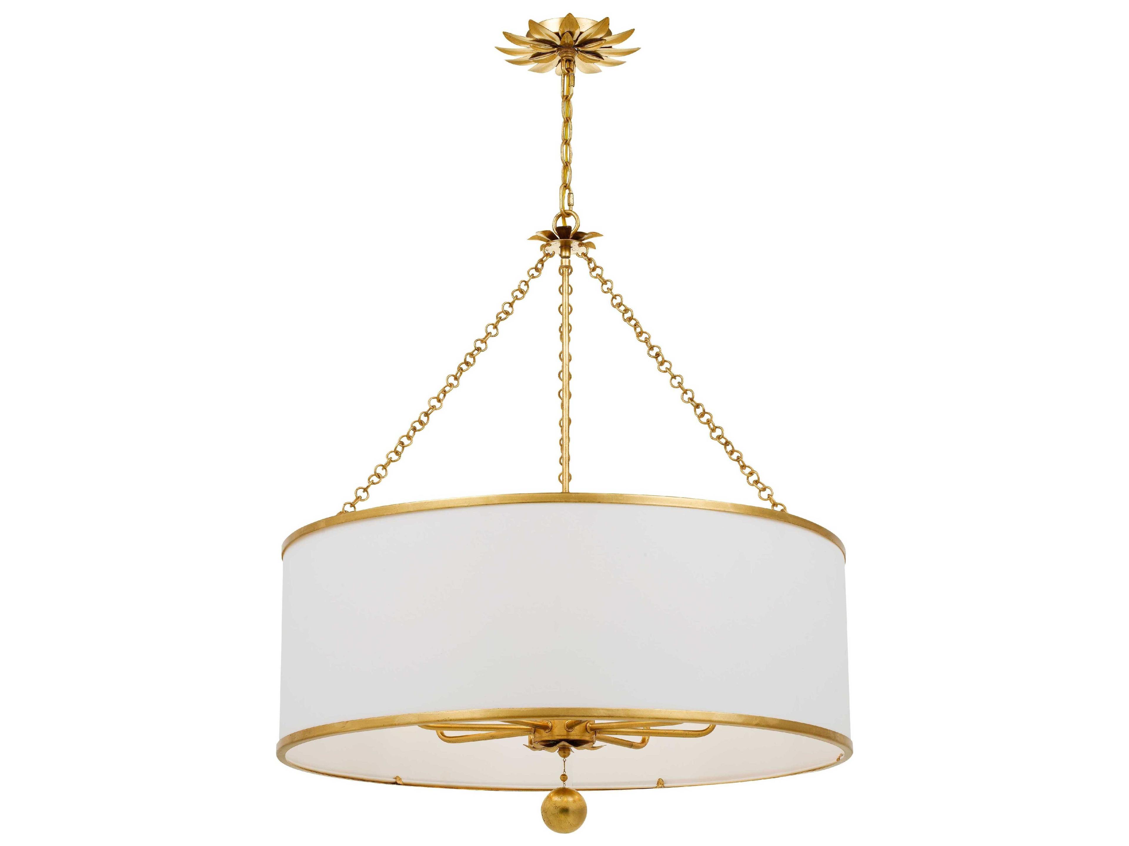 Broche 8-Light Gold Candelabra Drum Chandelier