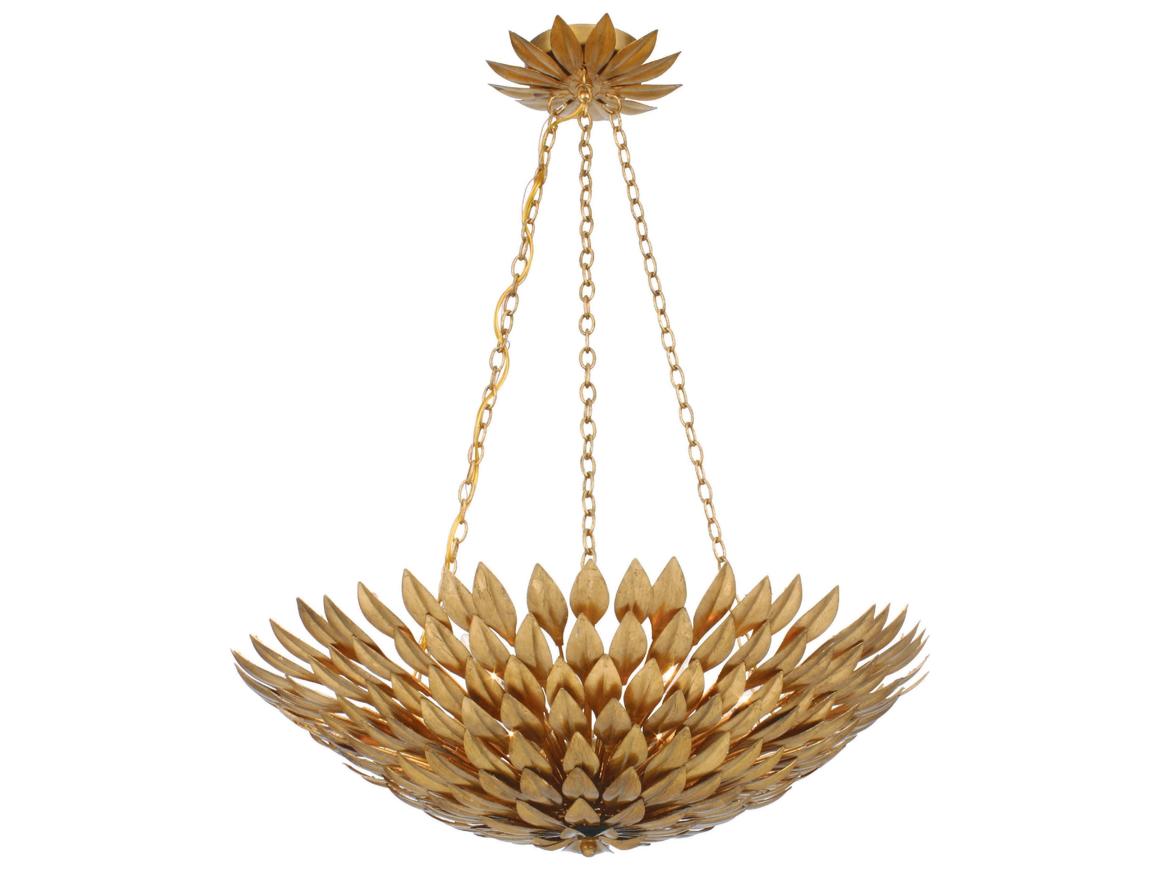 Crystorama Broche 6-Light Gold Pendant