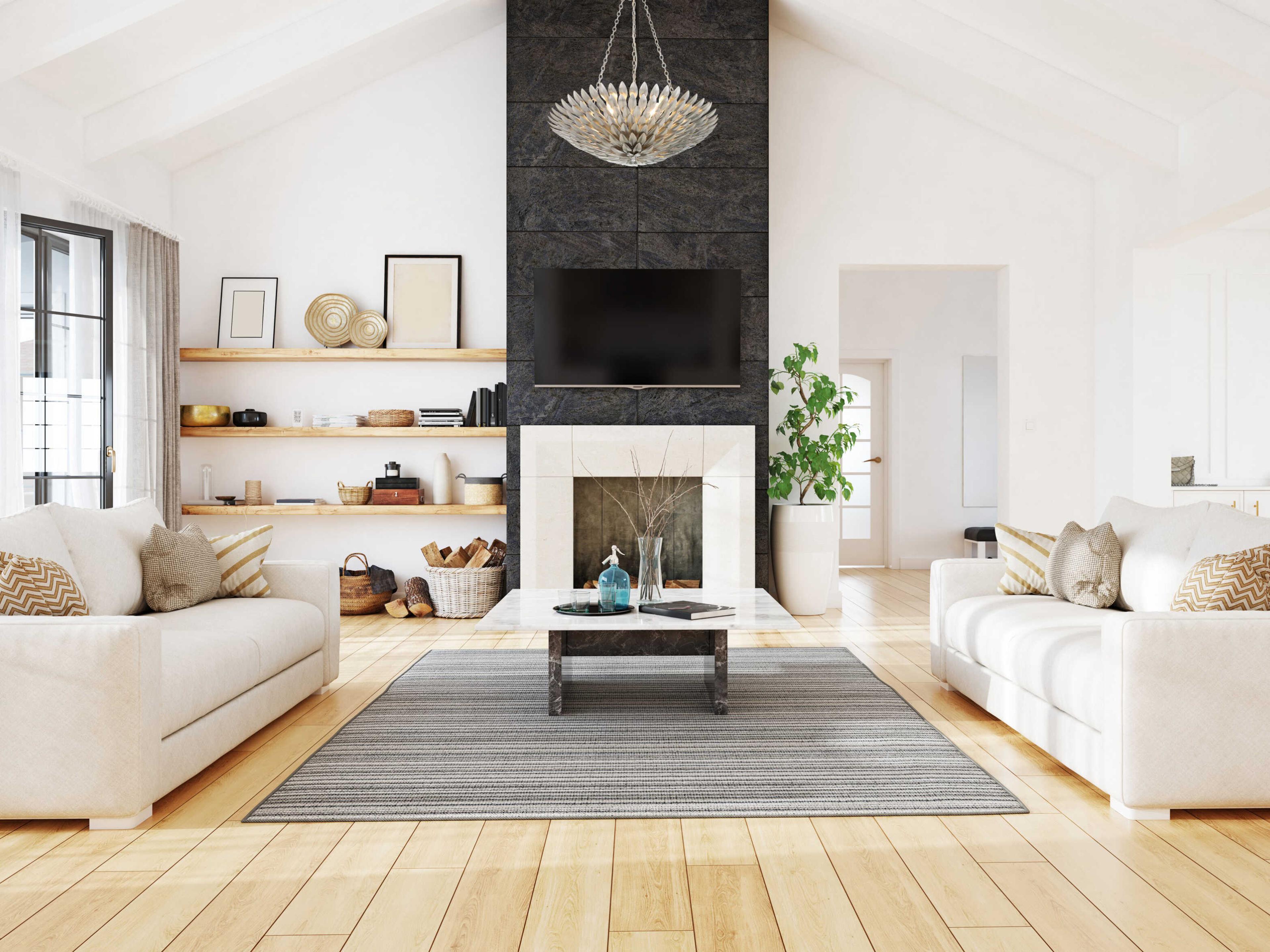 Crystorama Broche 6-Light Gold Pendant