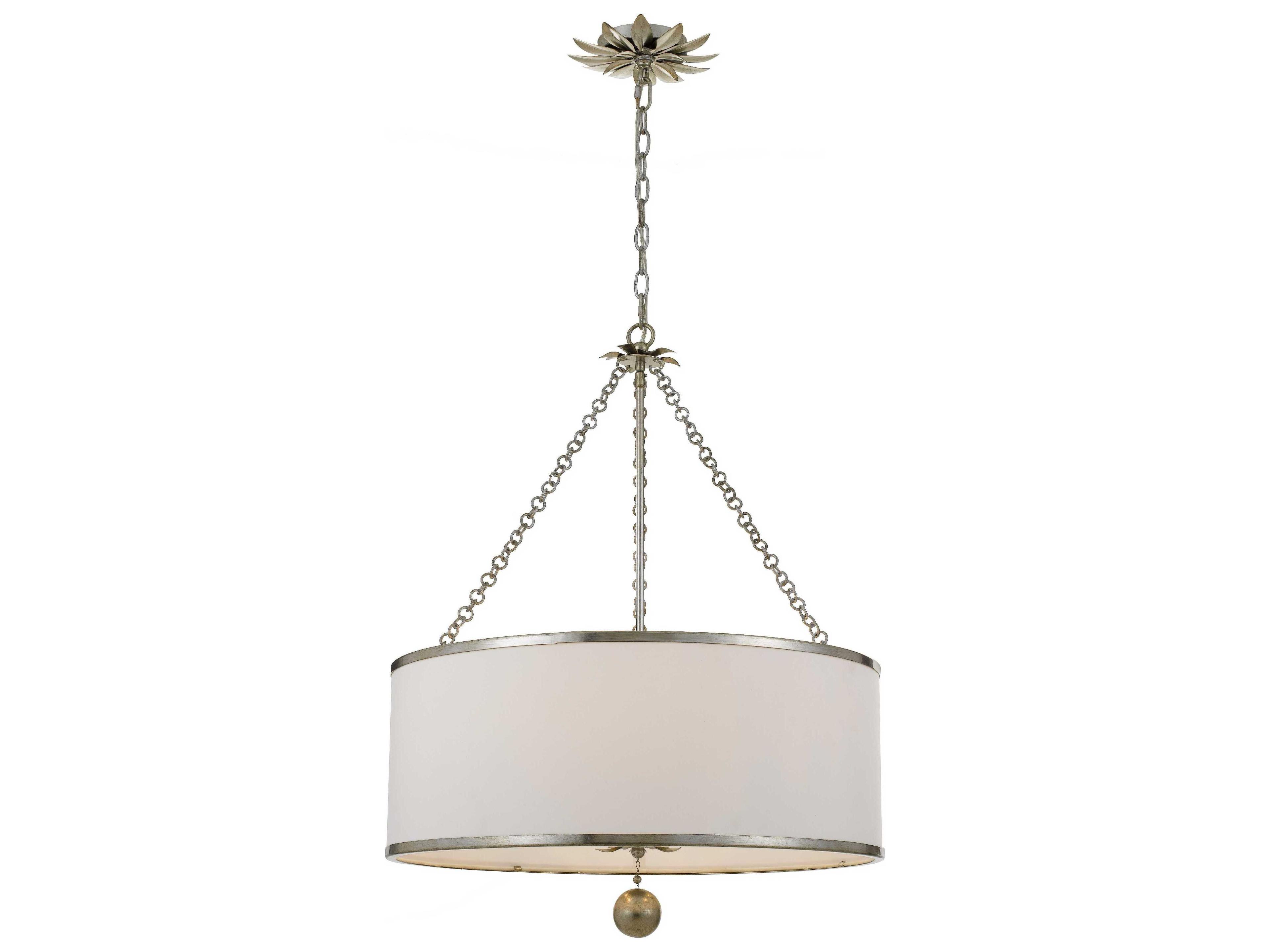 Crystorama Broche 6-Light Gold Drum Pendant