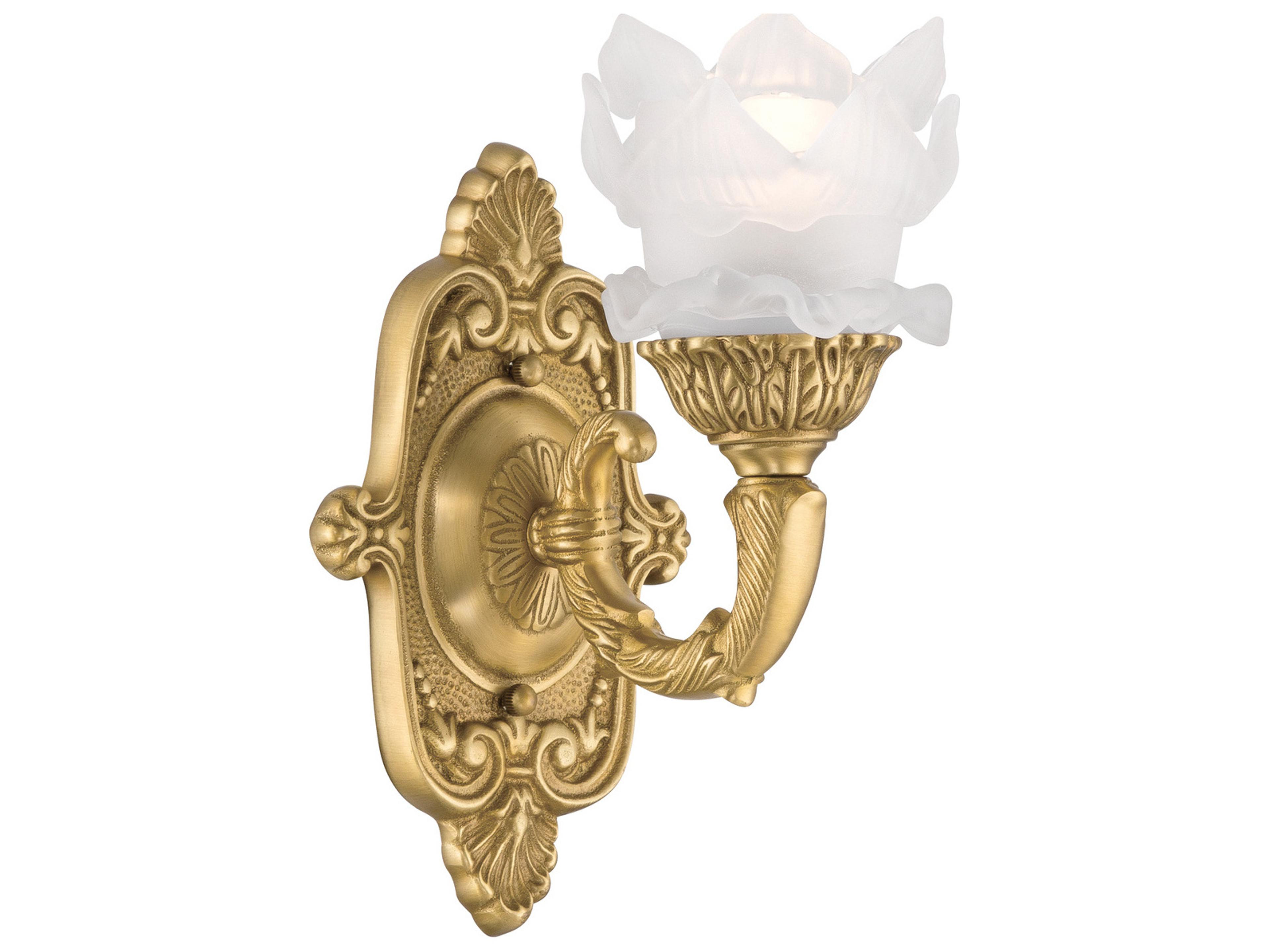 Crystorama Mayfield 1-Light Gold Traditional Wall Sconce